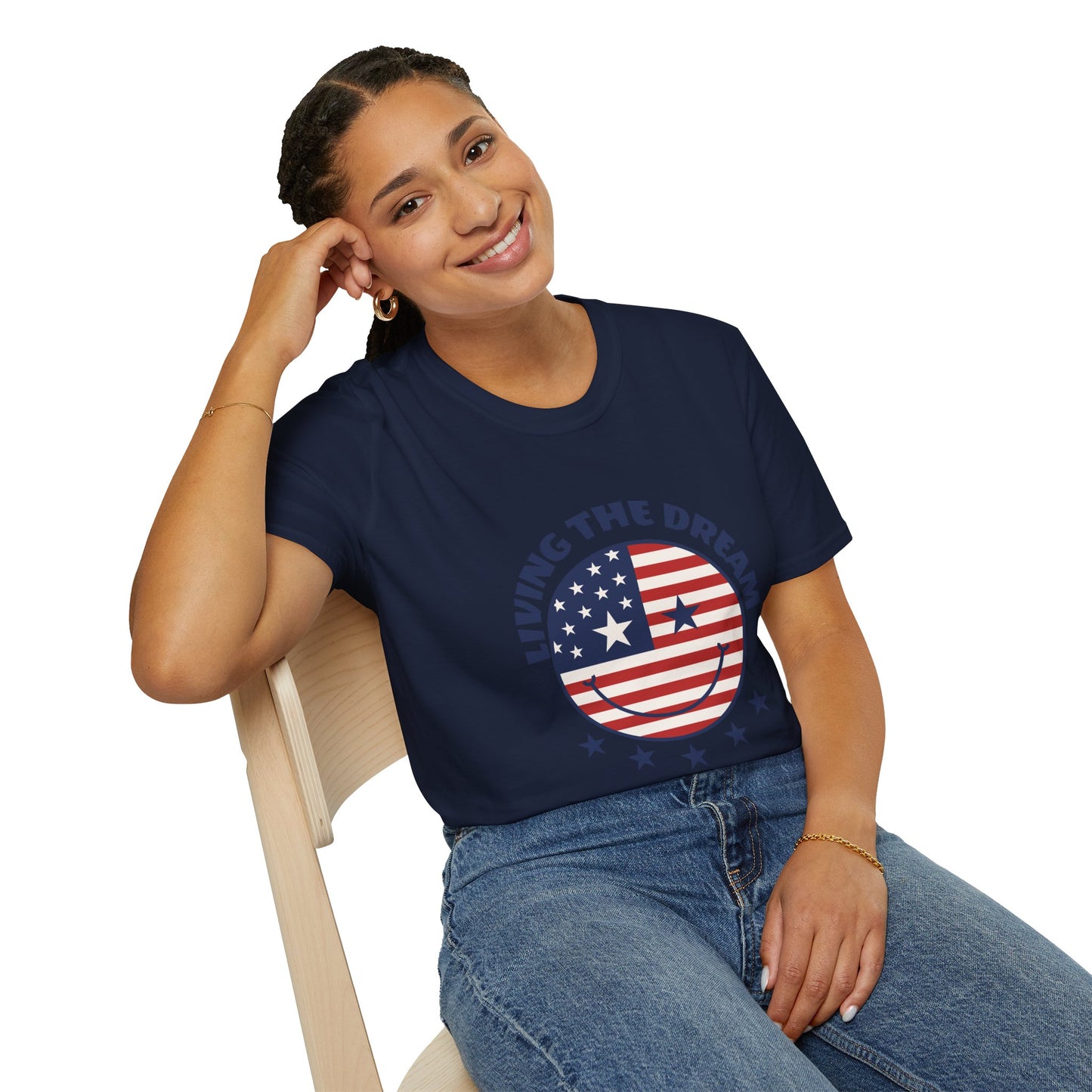 Living the Dream American Flag T-Shirt