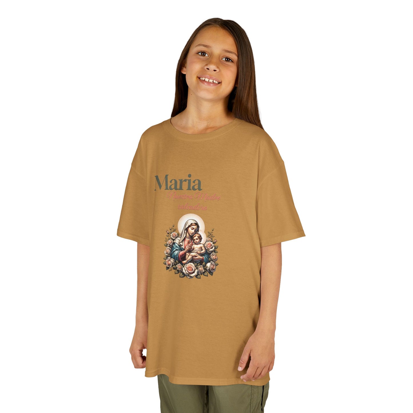 Kids Maria Virgen Faith T-Shirt — Religious Catholic Children's Tee