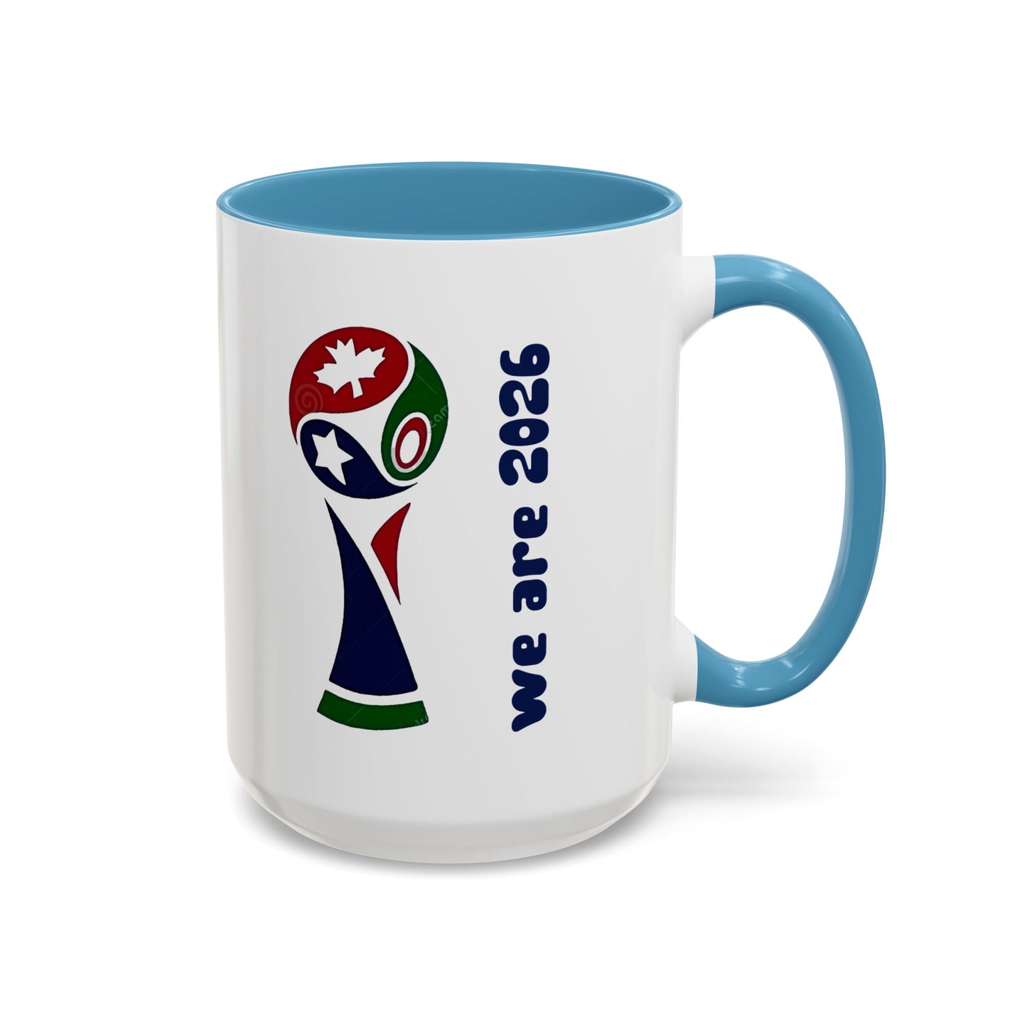 World Cup 2026 Accent Coffee Mug — 'We Are 2026' Soccer Fan Gift