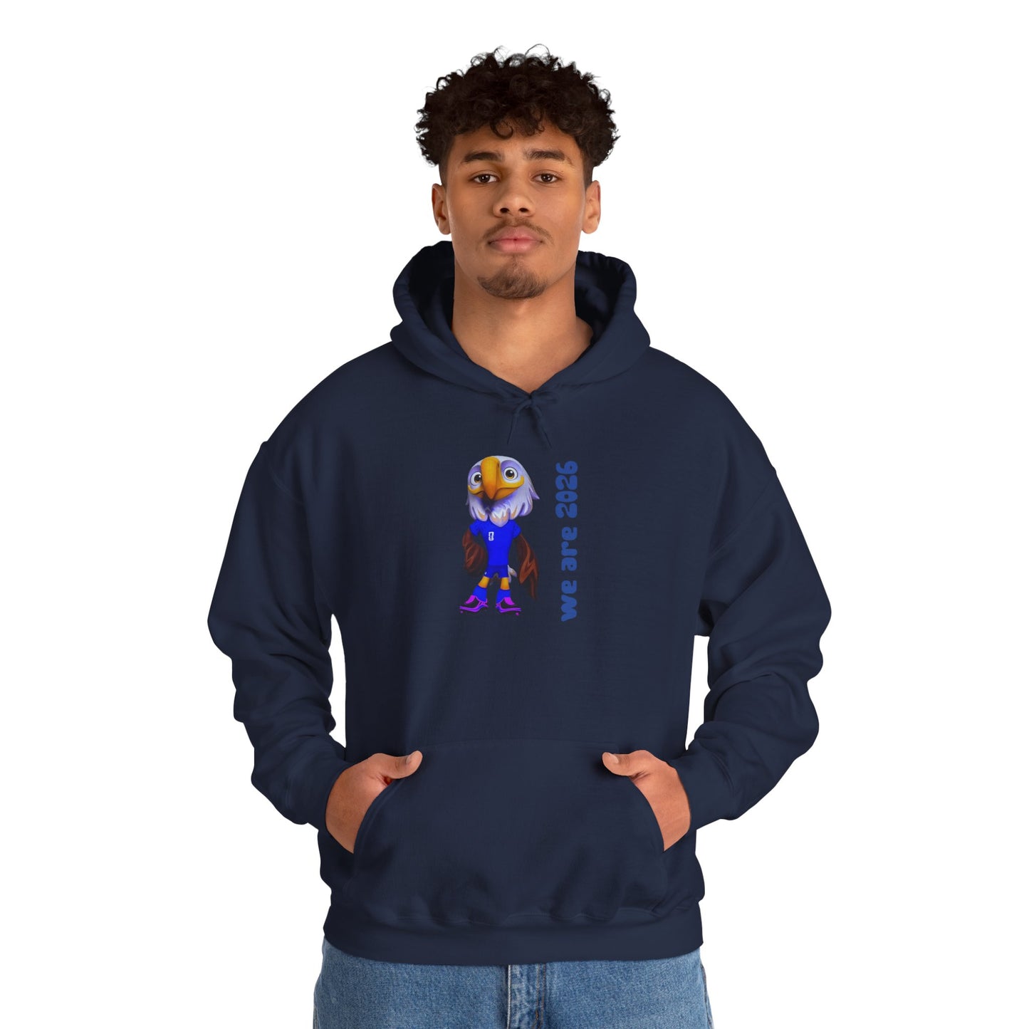 World Cup 2026 USA Eagle Mascot Hoodie — 'We Are 2026' Graphic Pullover