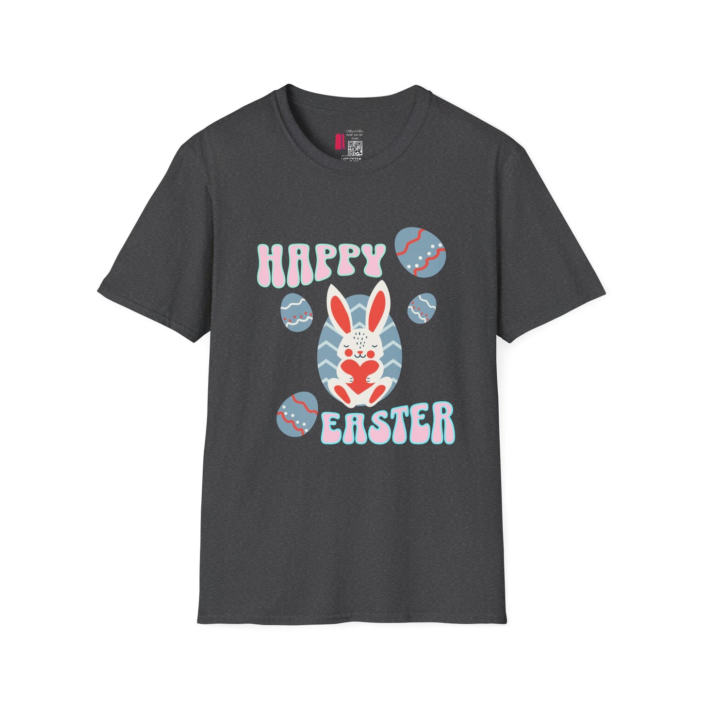 Happy Easter Bunny T-Shirt — Cute Pastel Easter Eggs Design