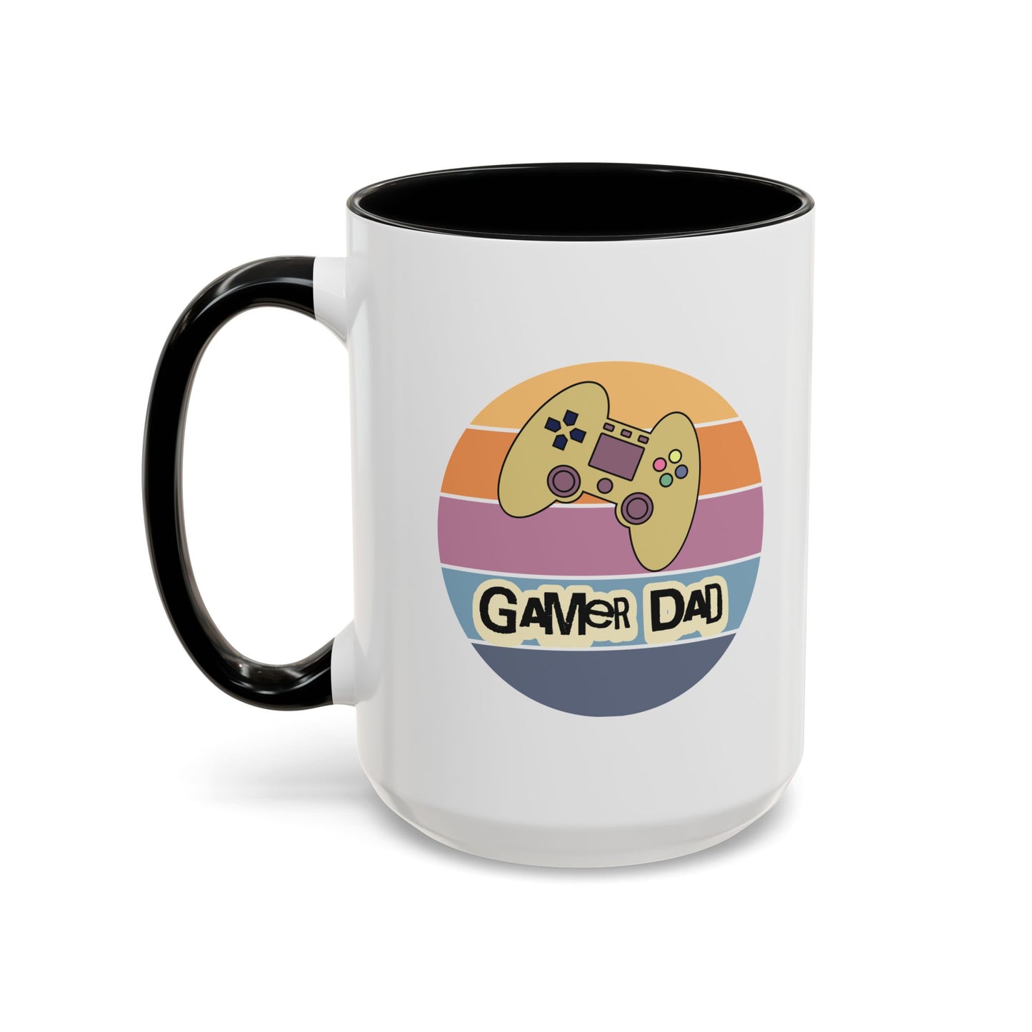 Gamer Dad Coffee Mug — Retro Controller Accent Mug (11/15 oz)