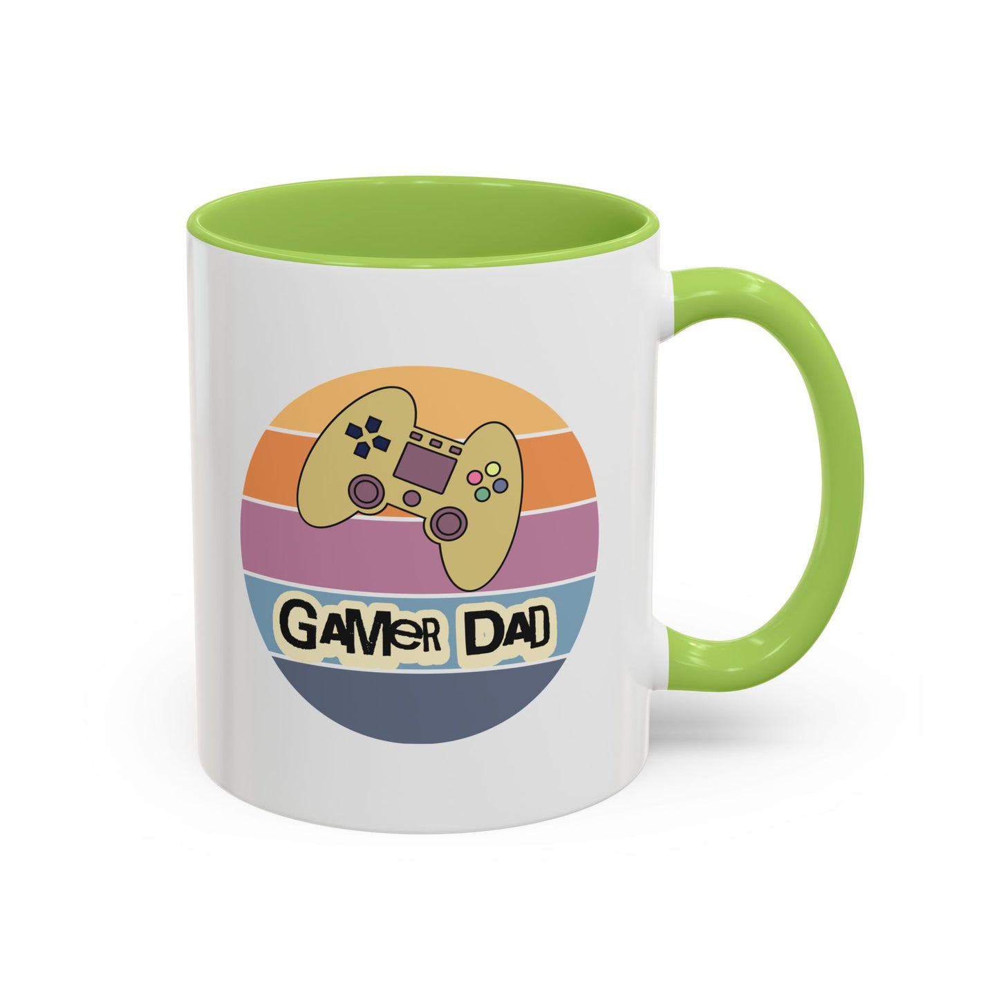 Gamer Dad Coffee Mug — Retro Controller Accent Mug (11/15 oz)