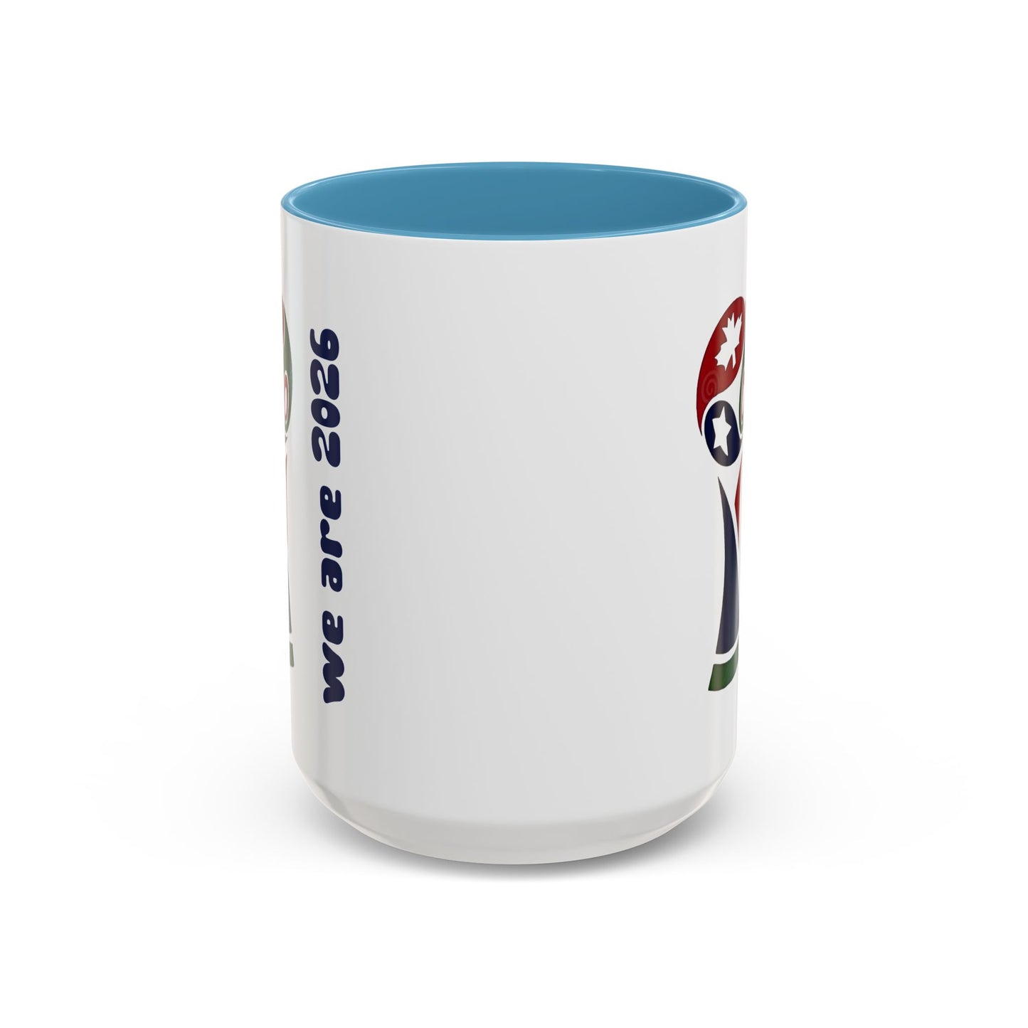 World Cup 2026 Accent Coffee Mug — 'We Are 2026' Soccer Fan Gift