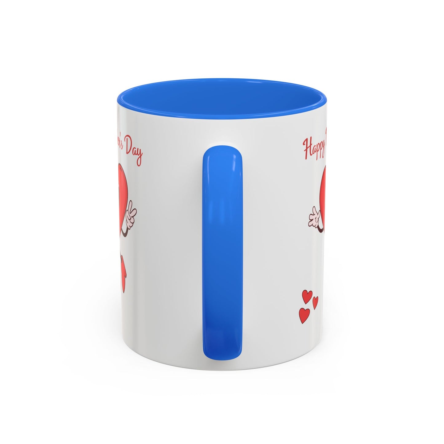 Happy Mother's Day Heart Mug — Cute Retro Heart Mom Coffee Cup (11oz, 15oz)