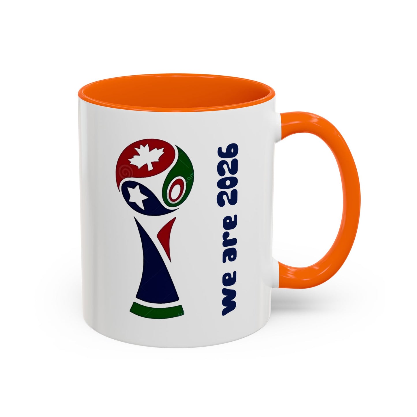 World Cup 2026 Accent Coffee Mug — 'We Are 2026' Soccer Fan Gift