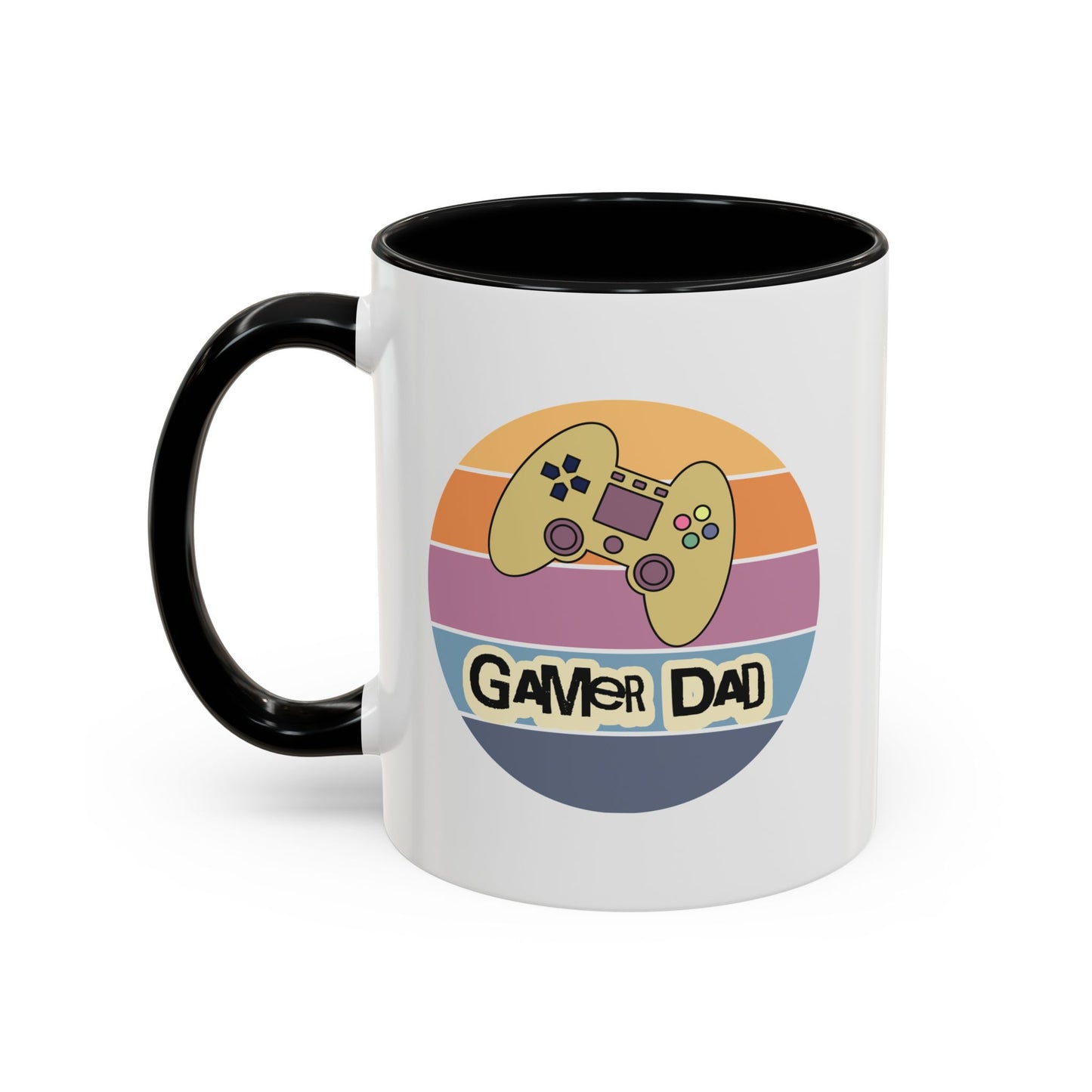 Gamer Dad Coffee Mug — Retro Controller Accent Mug (11/15 oz)