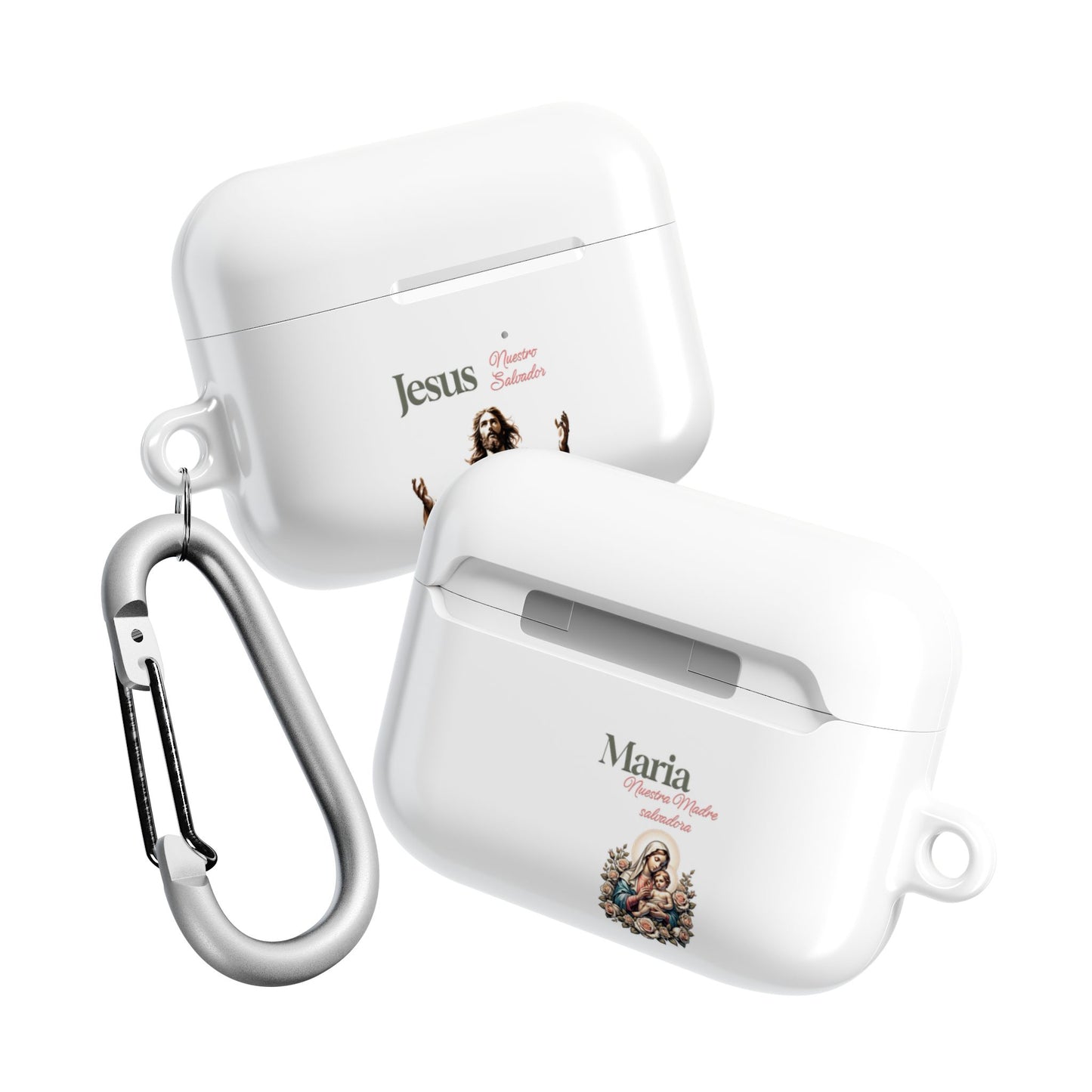 Faith Hope Love AirPod Case — Jesus Maria Christian Protective Cover