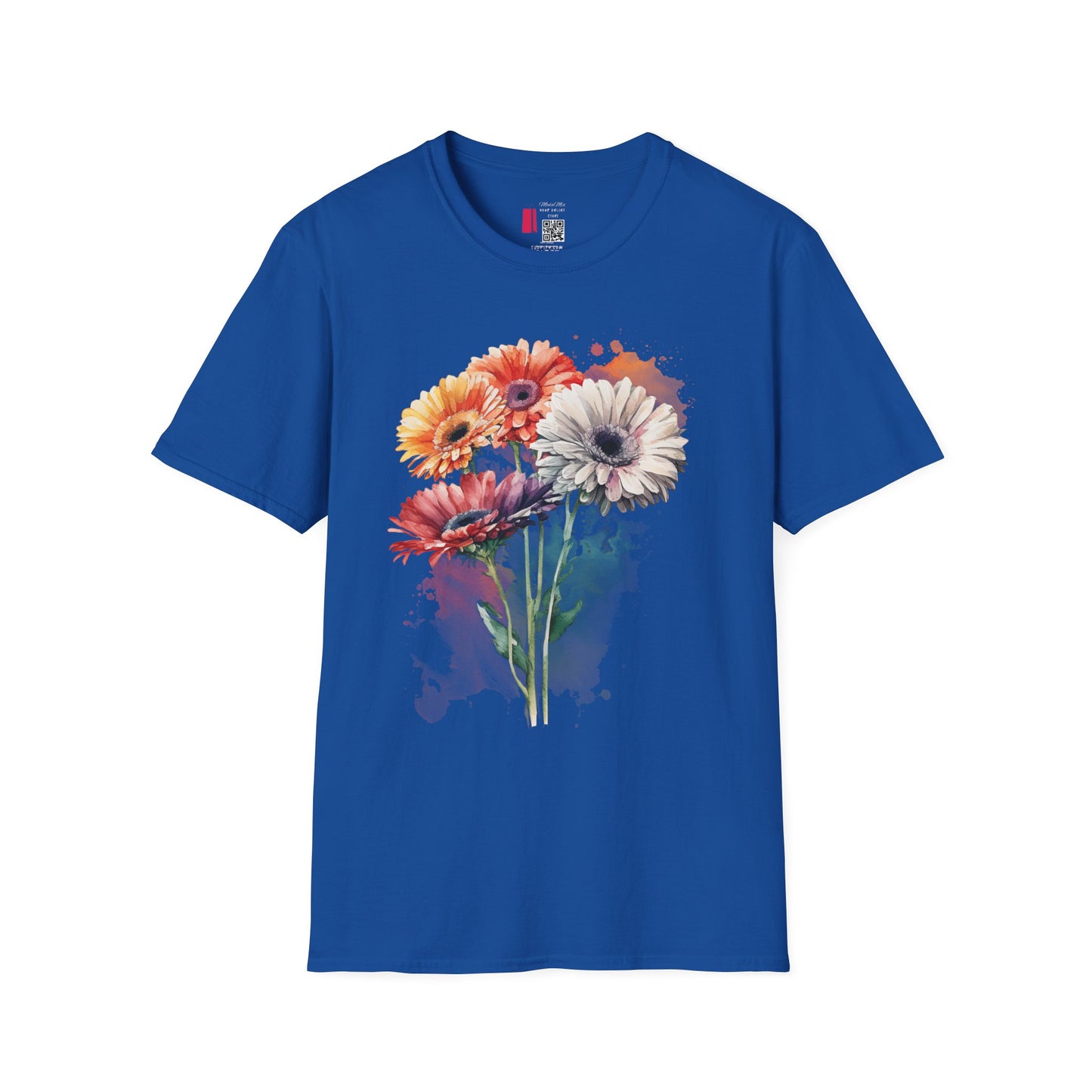 Floral Gerbera Bouquet T-Shirt — Watercolor Daisy Graphic Tee