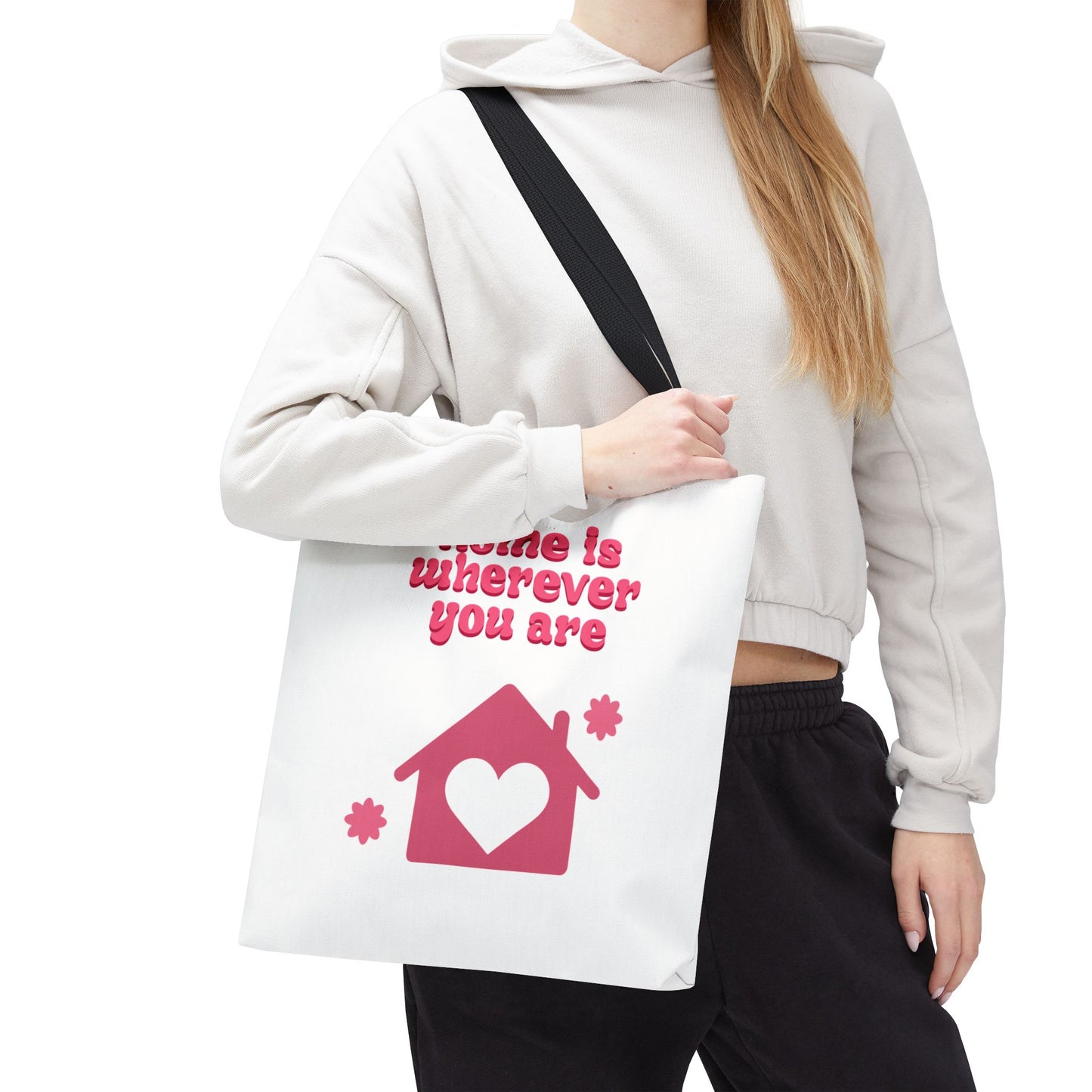 Valentine Love Tote Bag — Romantic Heart Print