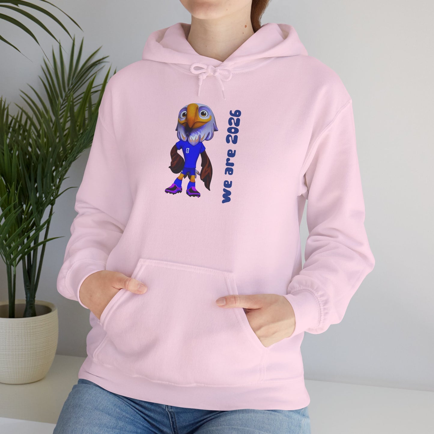 World Cup 2026 USA Eagle Mascot Hoodie — 'We Are 2026' Graphic Pullover