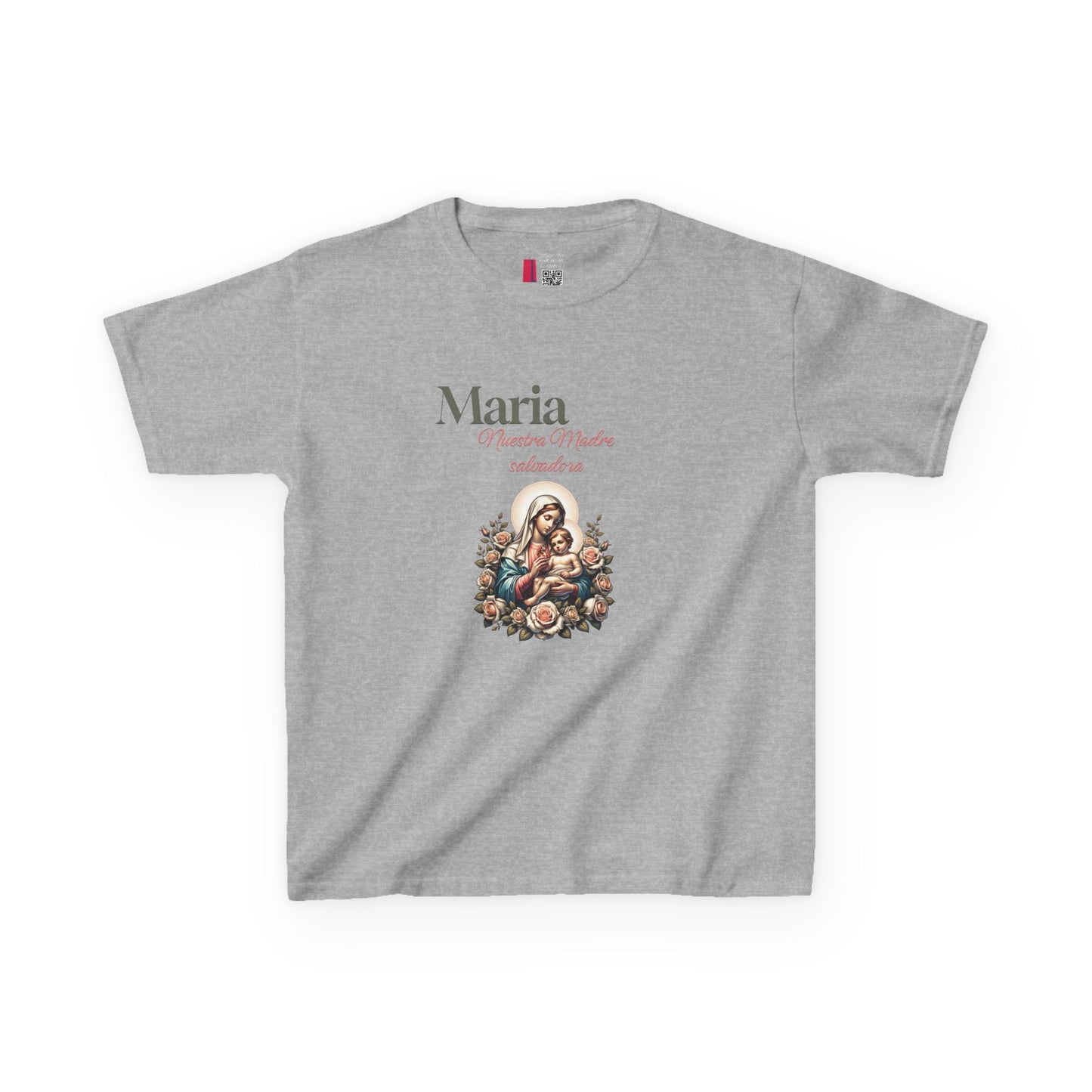 Kids Maria Virgen Faith T-Shirt — Religious Catholic Children's Tee