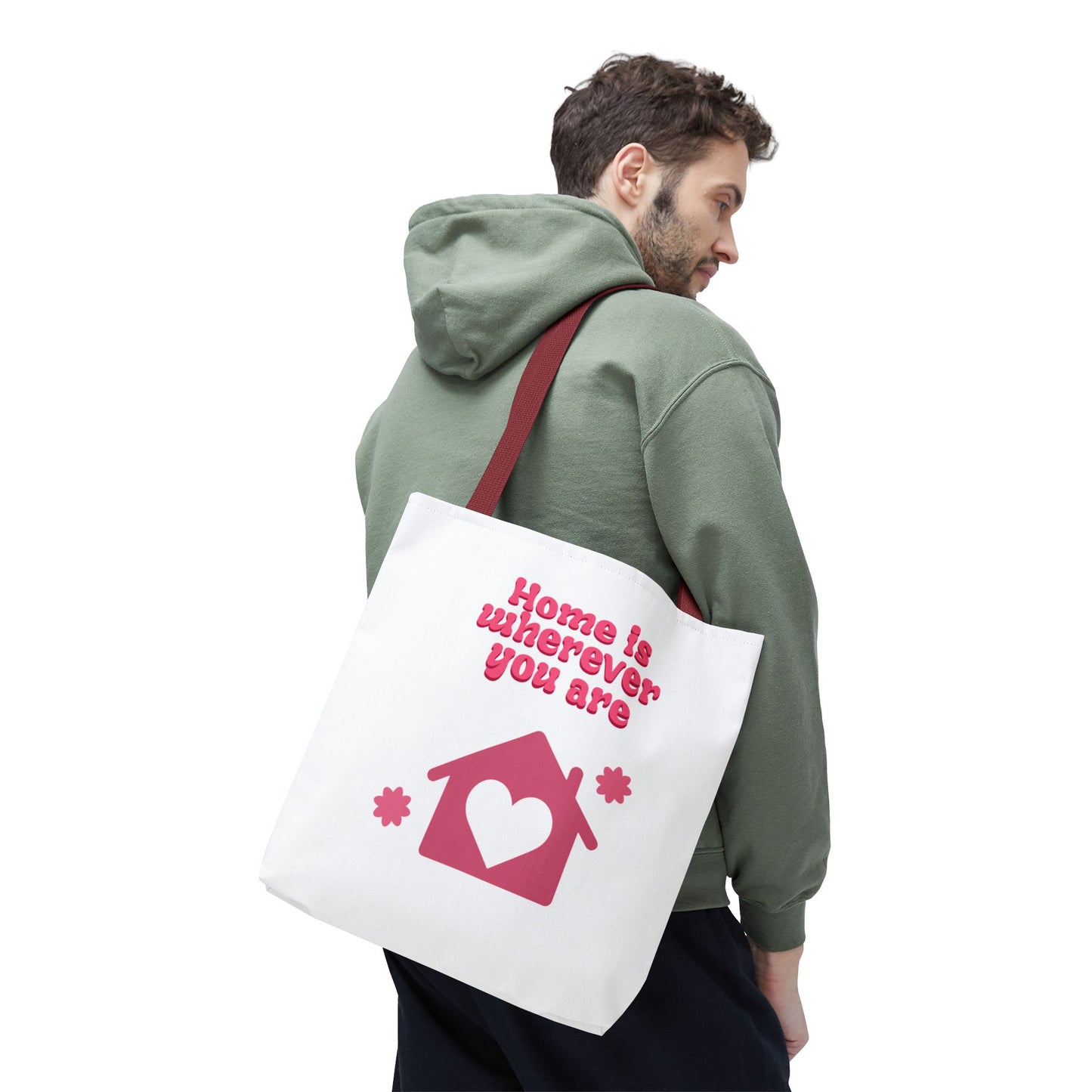 Valentine Love Tote Bag — Romantic Heart Print