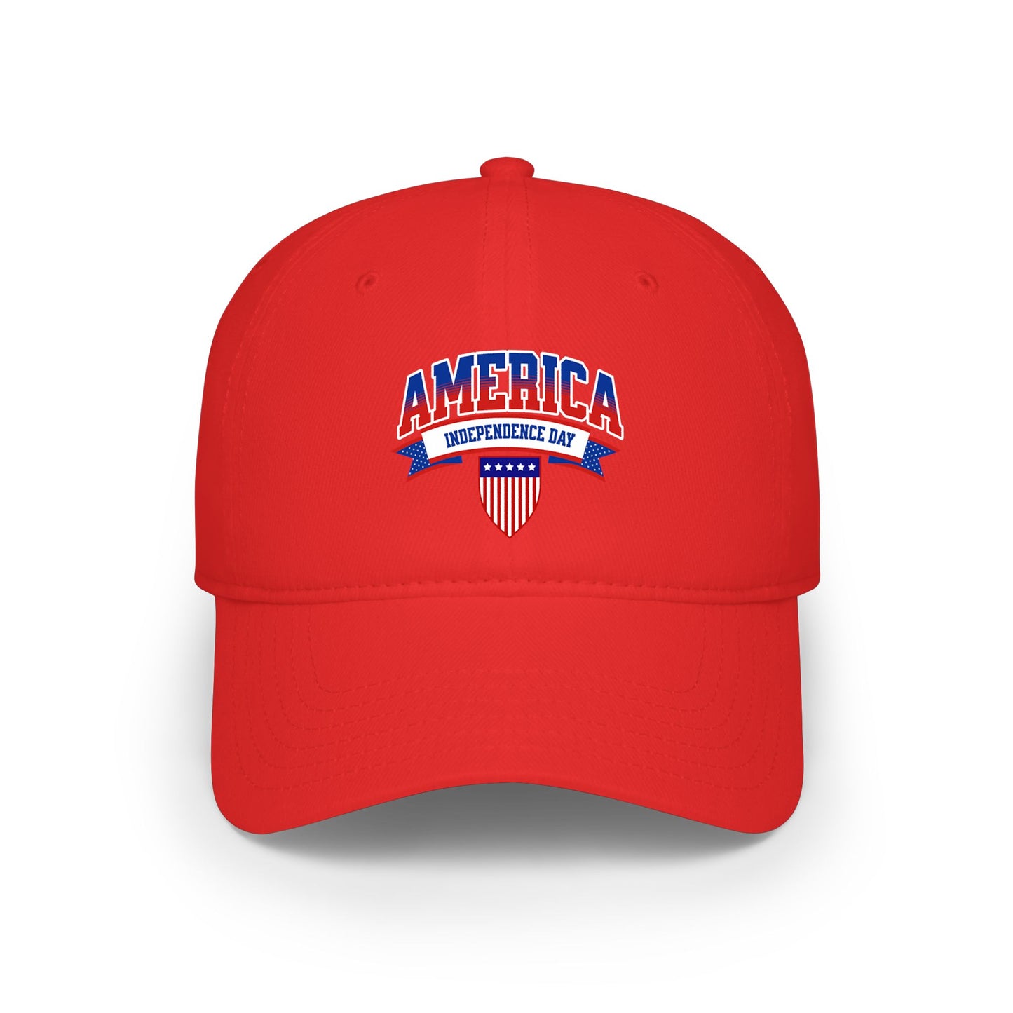 America Independence Day Low Profile Baseball Cap — Patriotic 4th of July Hat