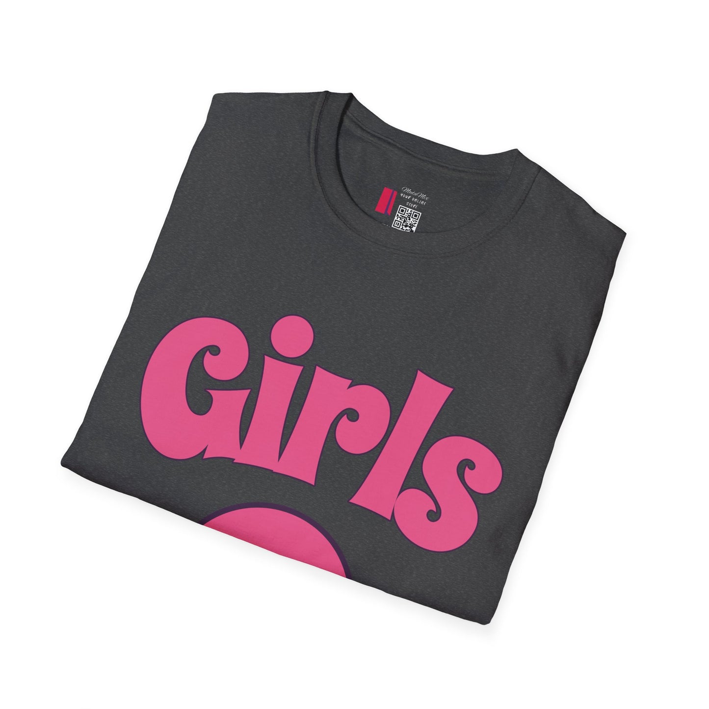 Girls Smiley T-Shirt — Retro Pink Graphic Tee