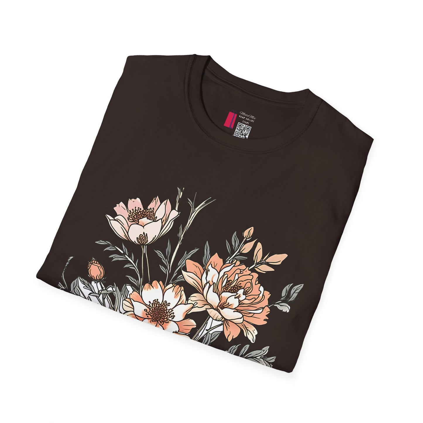 Floral Bouquet Tee - Vintage Peach Botanical T-Shirt
