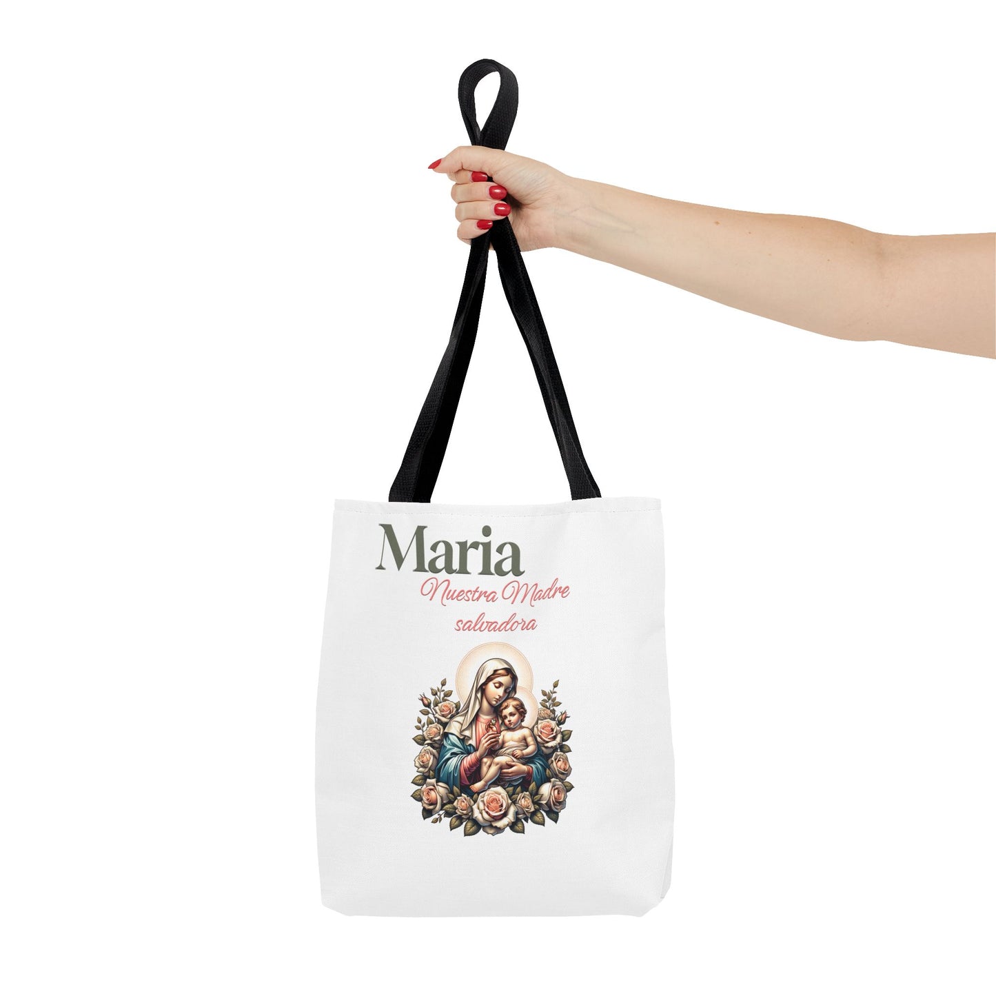 Faith Maria Jesus Tote Bag — Religious Faith All-Over Print Tote
