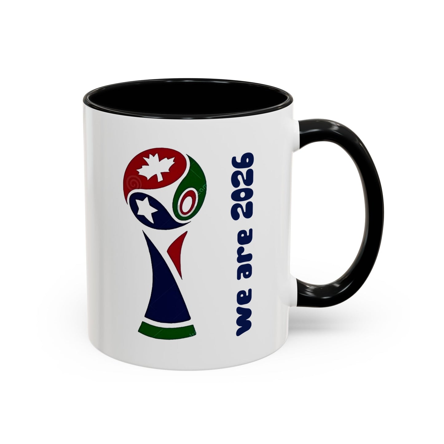 World Cup 2026 Accent Coffee Mug — 'We Are 2026' Soccer Fan Gift