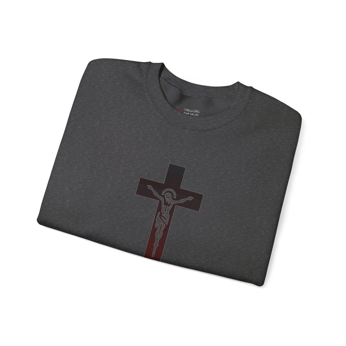Jesus Cross Crewneck Sweatshirt — "The Way, The Truth, The Life" Christian Pullover