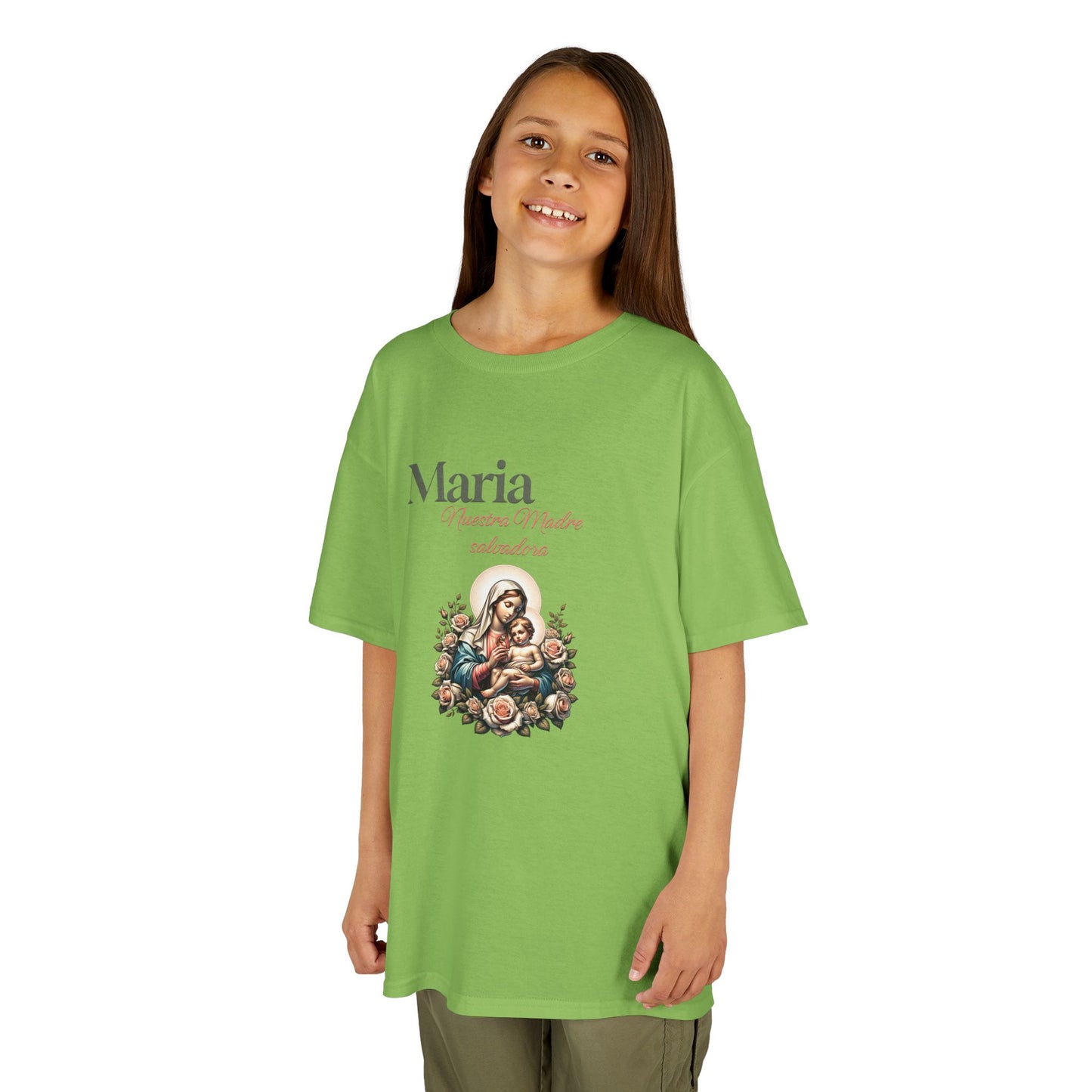 Kids Maria Virgen Faith T-Shirt — Religious Catholic Children's Tee