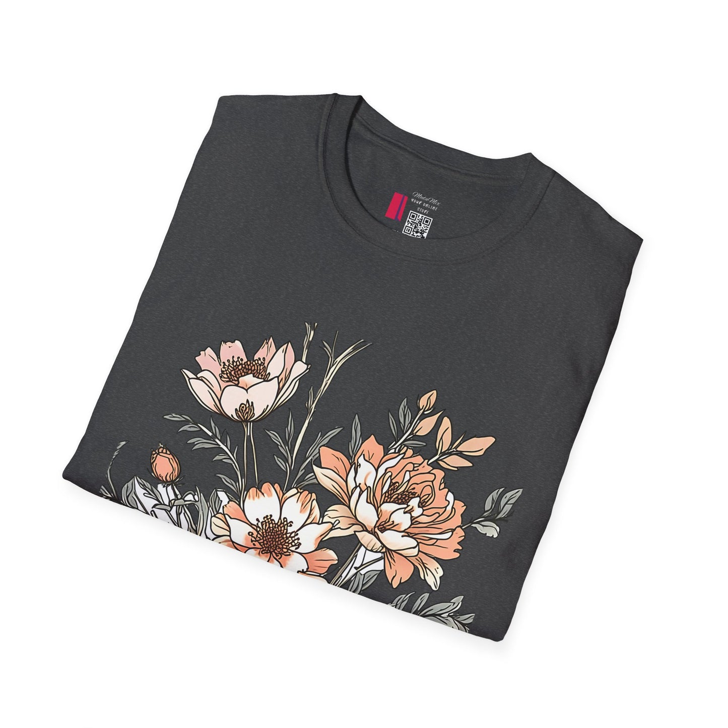 Floral Bouquet Tee - Vintage Peach Botanical T-Shirt