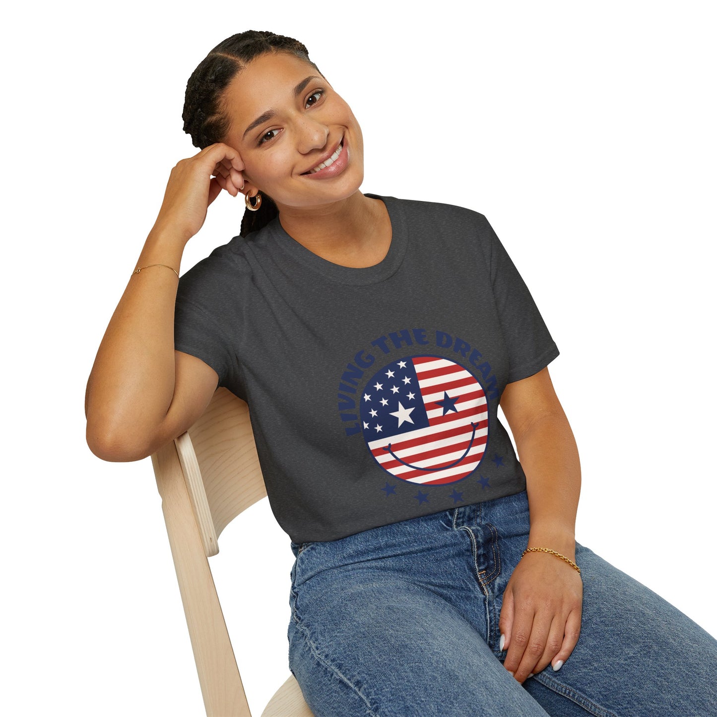 Living the Dream American Flag T-Shirt