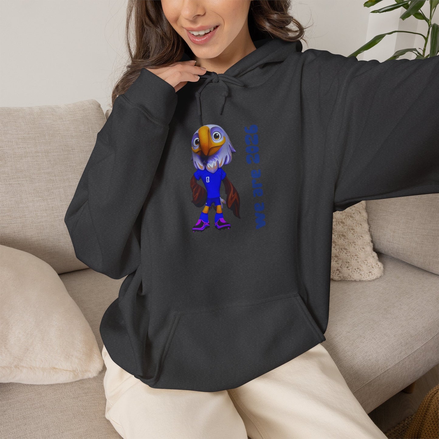 World Cup 2026 USA Eagle Mascot Hoodie — 'We Are 2026' Graphic Pullover