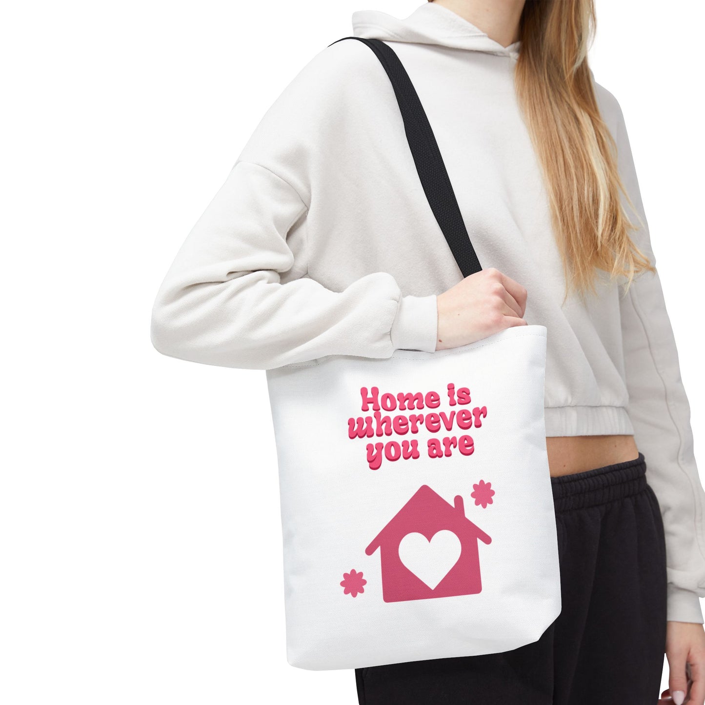 Valentine Love Tote Bag — Romantic Heart Print