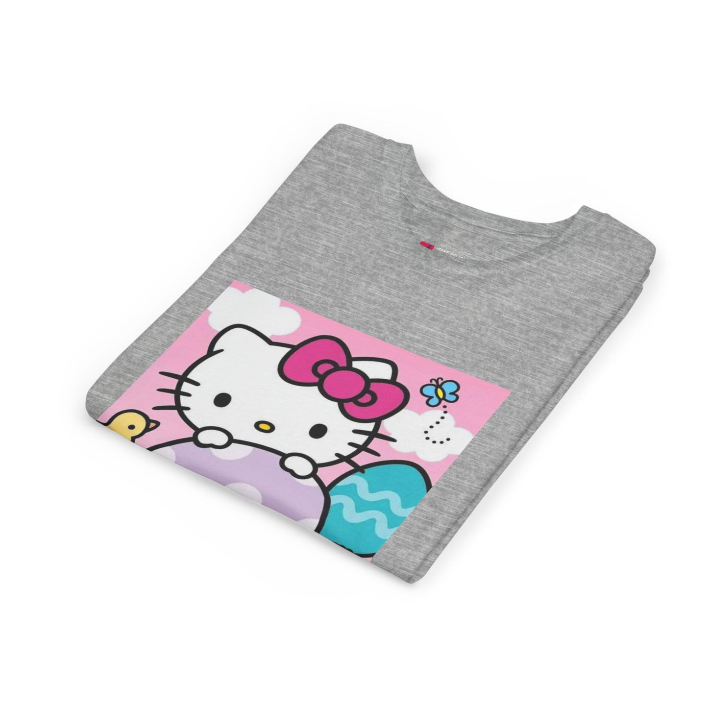 Hello Kitty Easter Youth Tee — Cute Bunny & Eggs Spring Shirt