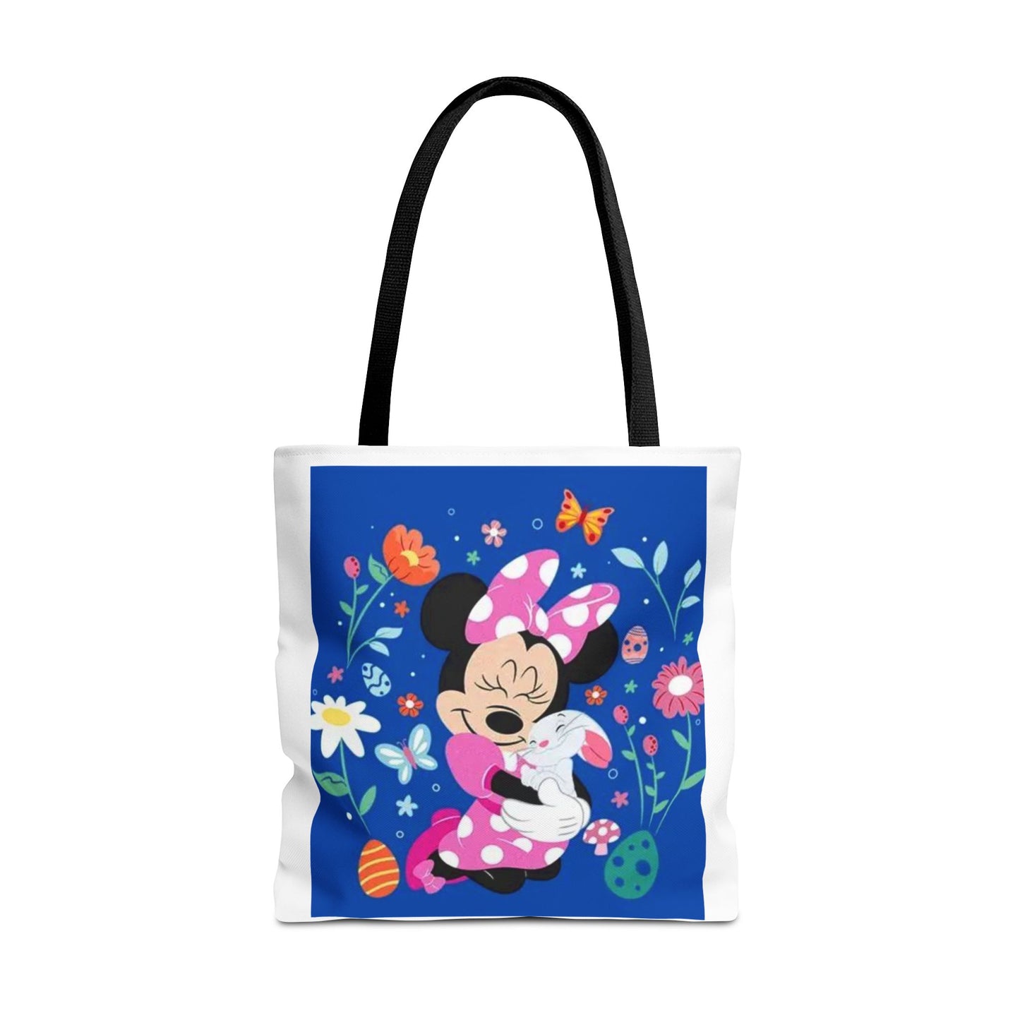 Floral Minnie Bunny Tote Bag — Cute Easter Canvas Carryall