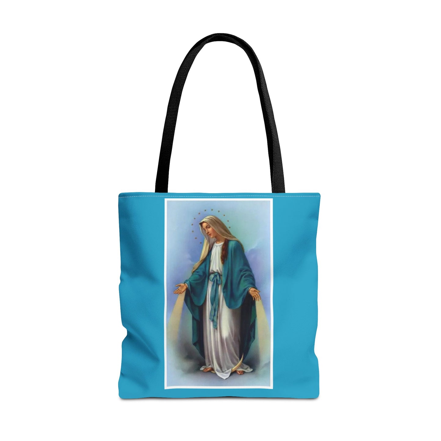 Virgin Mary Religious Tote Bag — Catholic Madonna AOP Shoulder Tote
