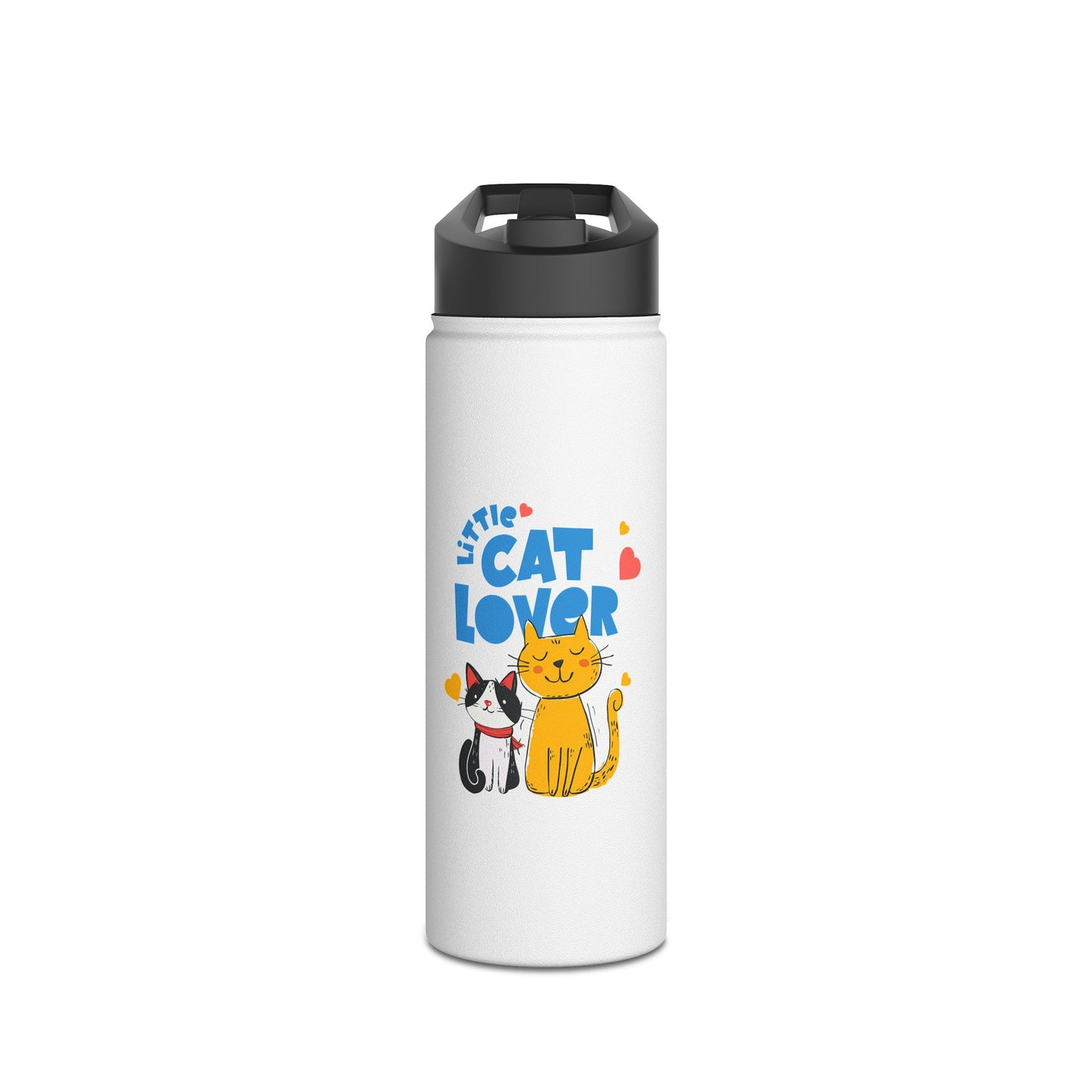 Little Cat Lover Stainless Steel Water Bottle — Cute Cartoon Cat Travel Bottle