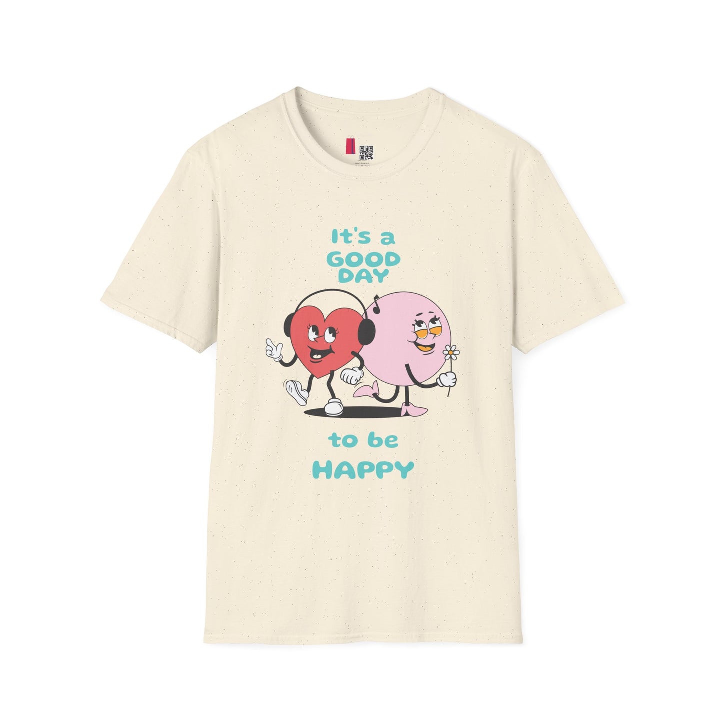 It's a Good Day to Be Happy T-Shirt — Cute Heart & Smile Graphic Tee