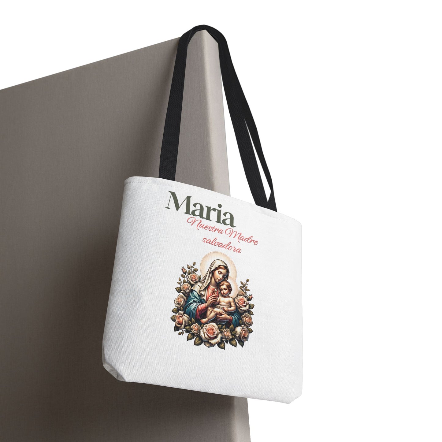 Faith Maria Jesus Tote Bag — Religious Faith All-Over Print Tote