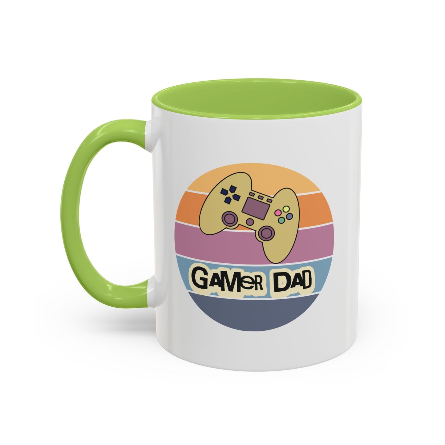 Gamer Dad Coffee Mug — Retro Controller Accent Mug (11/15 oz)