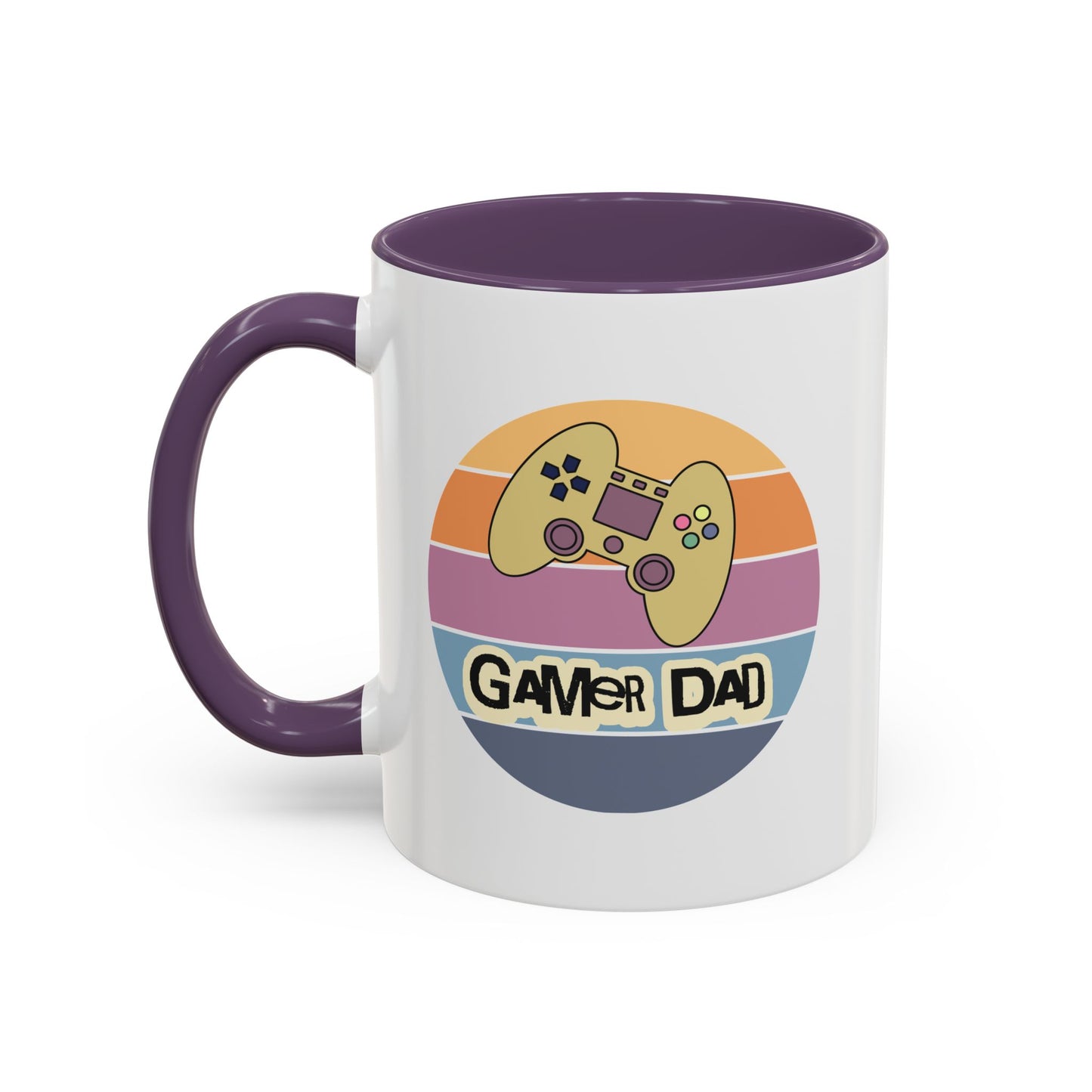 Gamer Dad Coffee Mug — Retro Controller Accent Mug (11/15 oz)