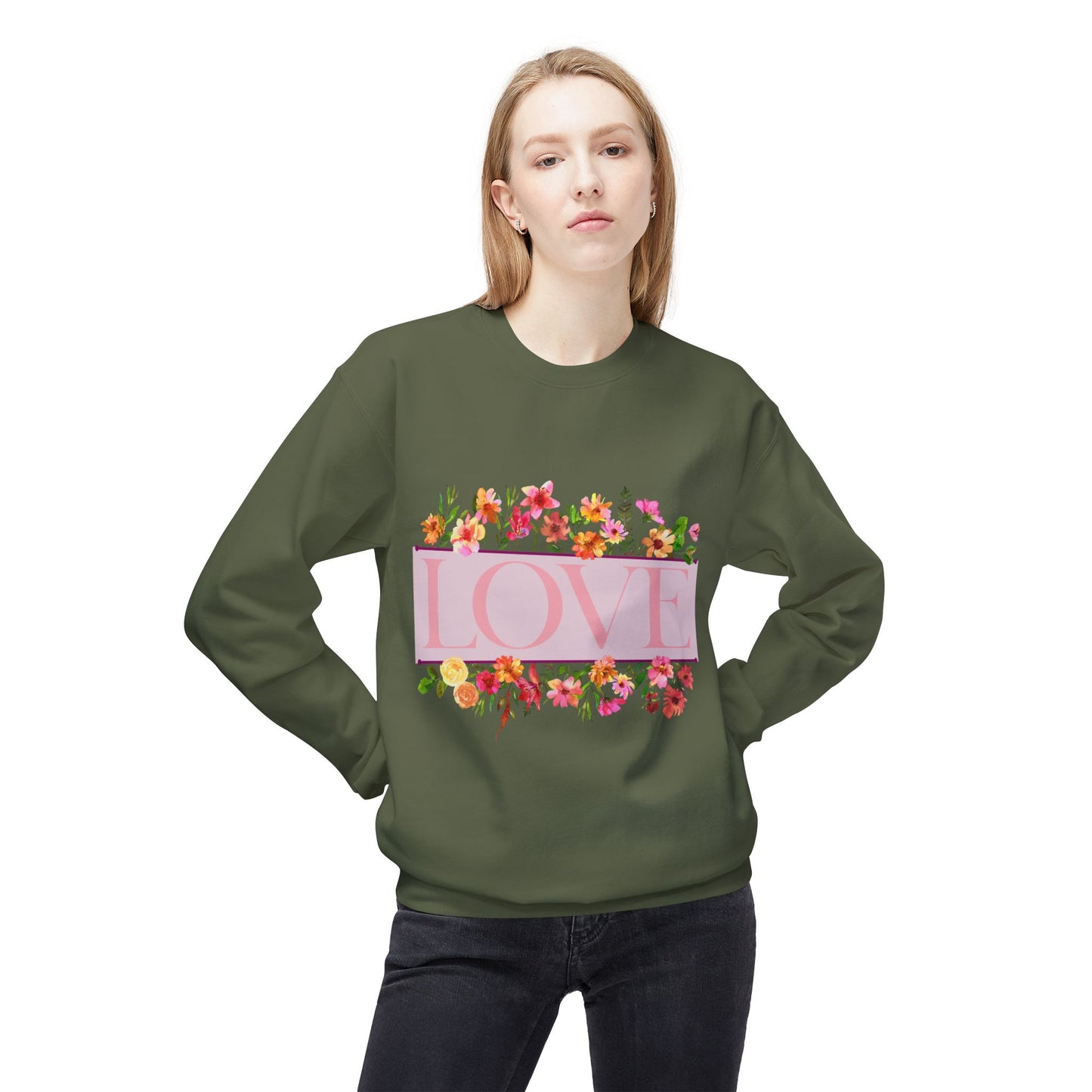 Love Floral Crewneck Sweatshirt