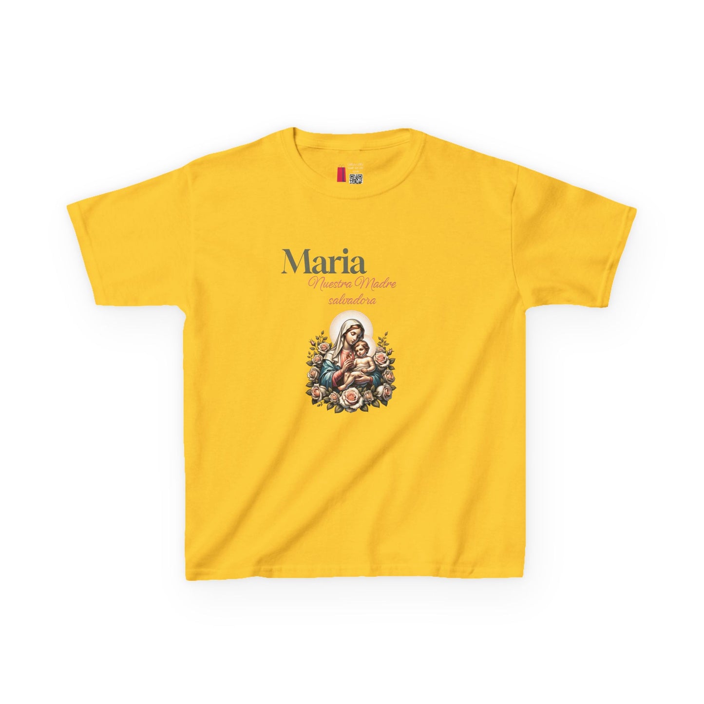 Kids Maria Virgen Faith T-Shirt — Religious Catholic Children's Tee