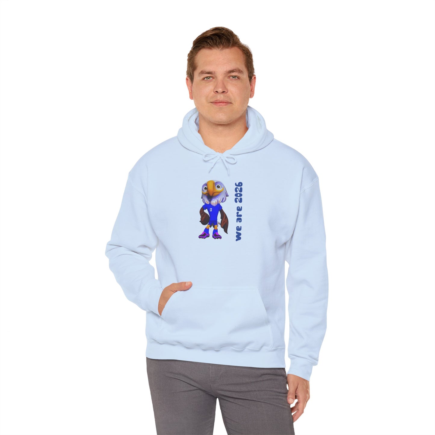 World Cup 2026 USA Eagle Mascot Hoodie — 'We Are 2026' Graphic Pullover