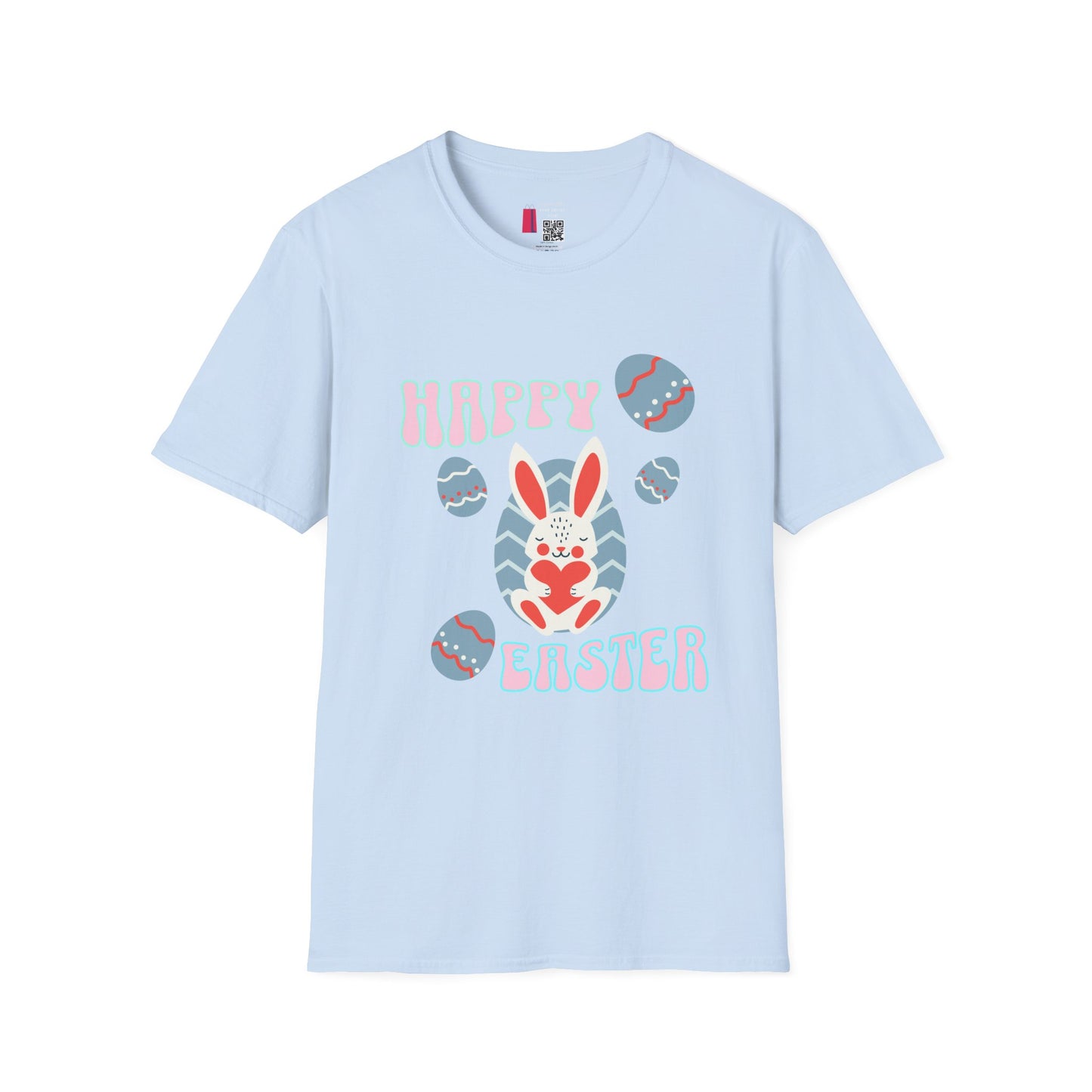 Happy Easter Bunny T-Shirt — Cute Pastel Easter Eggs Design
