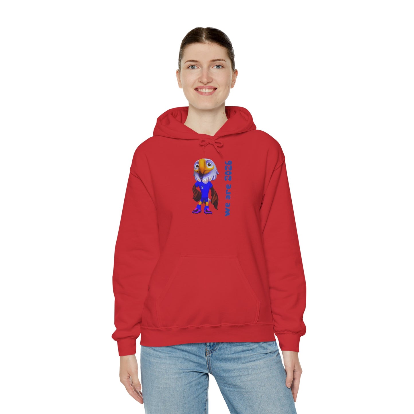 World Cup 2026 USA Eagle Mascot Hoodie — 'We Are 2026' Graphic Pullover