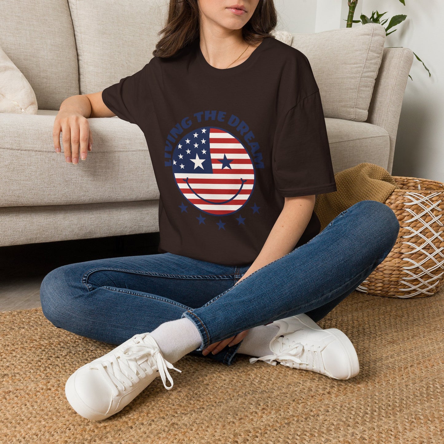 Living the Dream American Flag T-Shirt