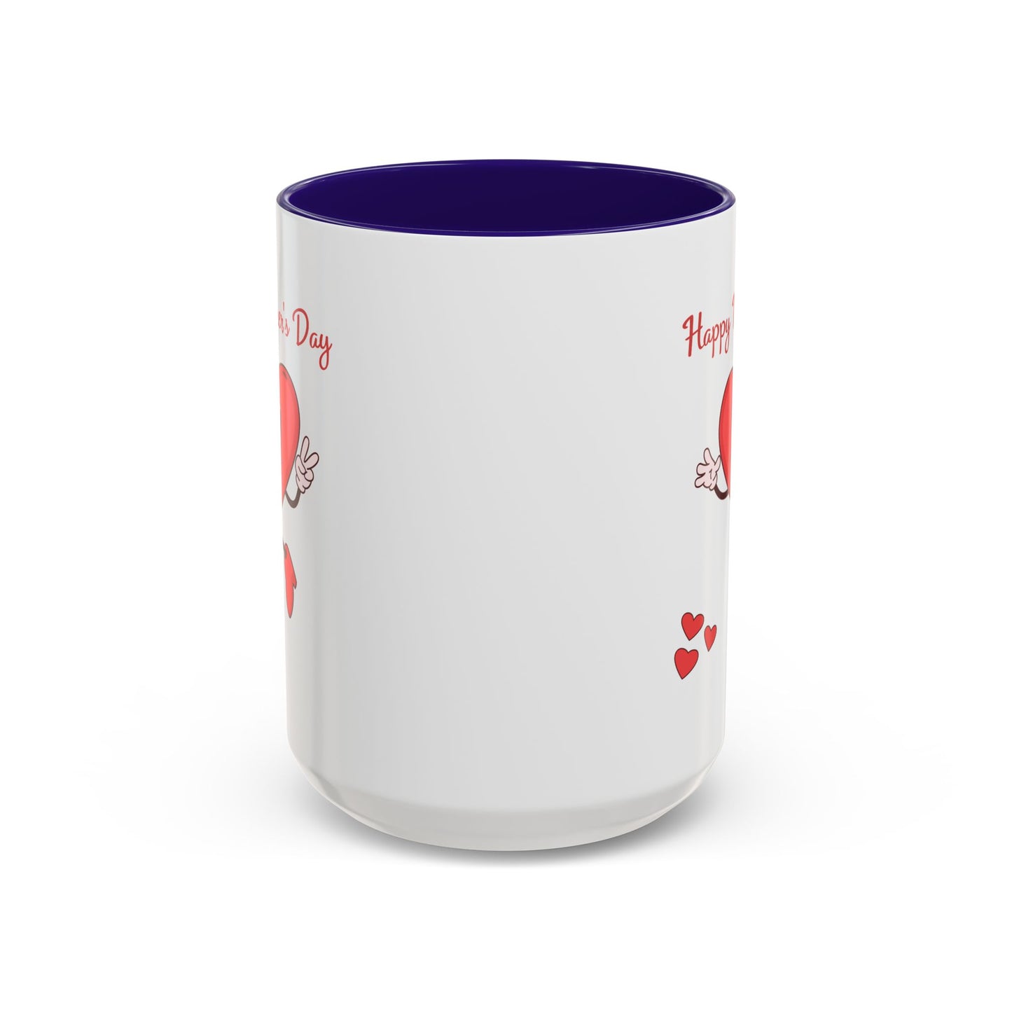 Happy Mother's Day Heart Mug — Cute Retro Heart Mom Coffee Cup (11oz, 15oz)