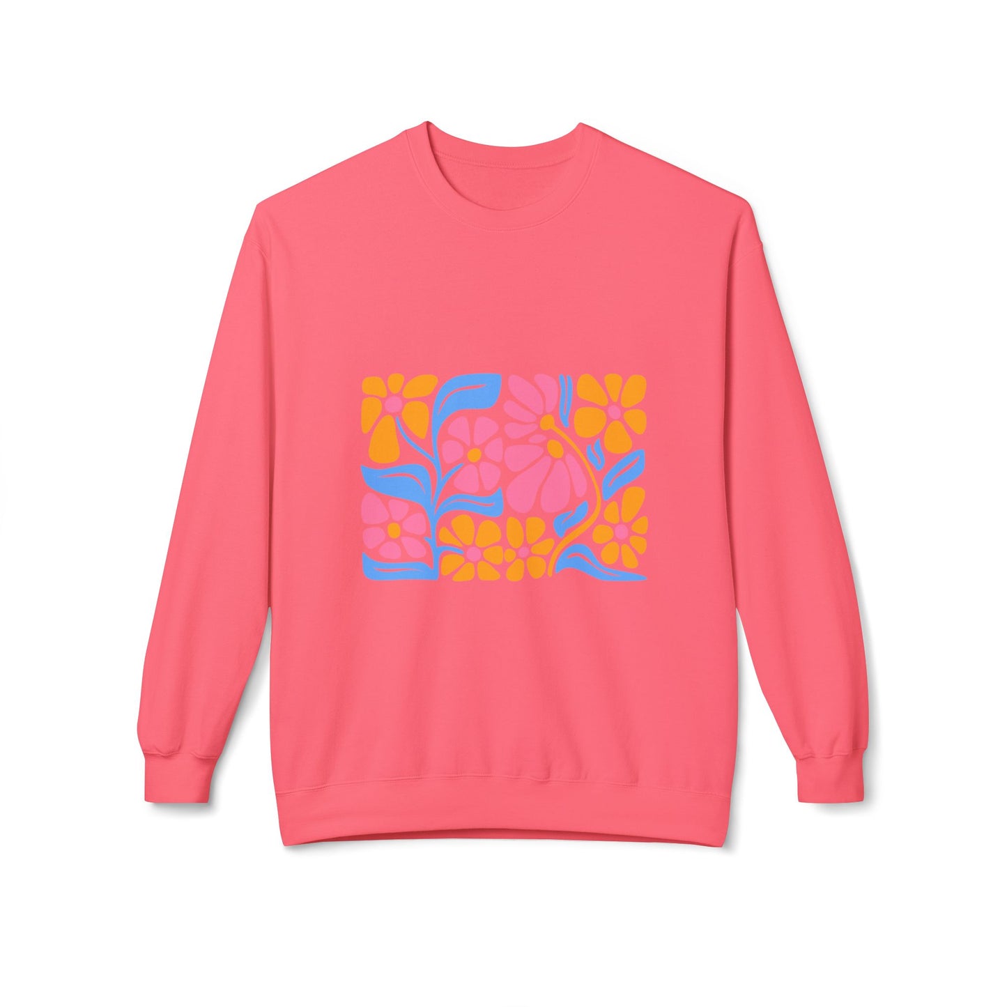 Floral Retro Tile Crewneck Sweatshirt