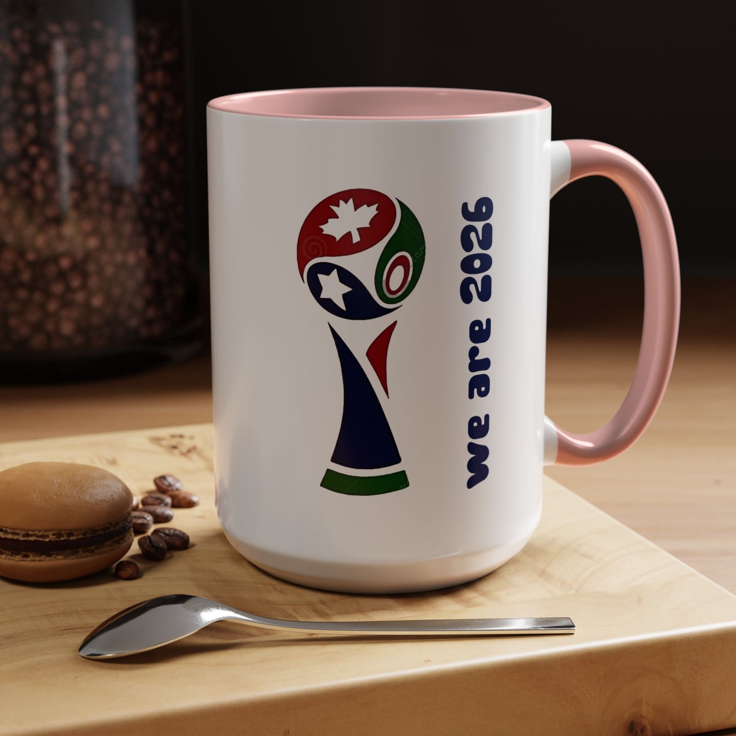 World Cup 2026 Accent Coffee Mug — 'We Are 2026' Soccer Fan Gift