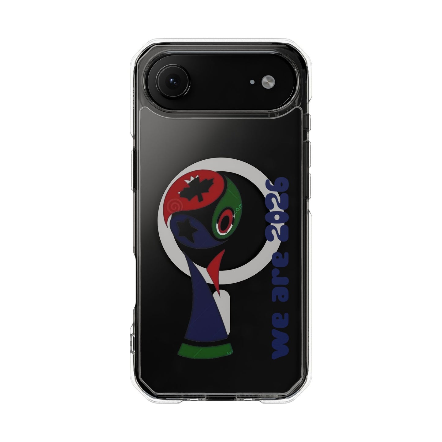 2026 World Cup Clear Magnetic Phone Case — "We Are 2026" Abstract Globe Design