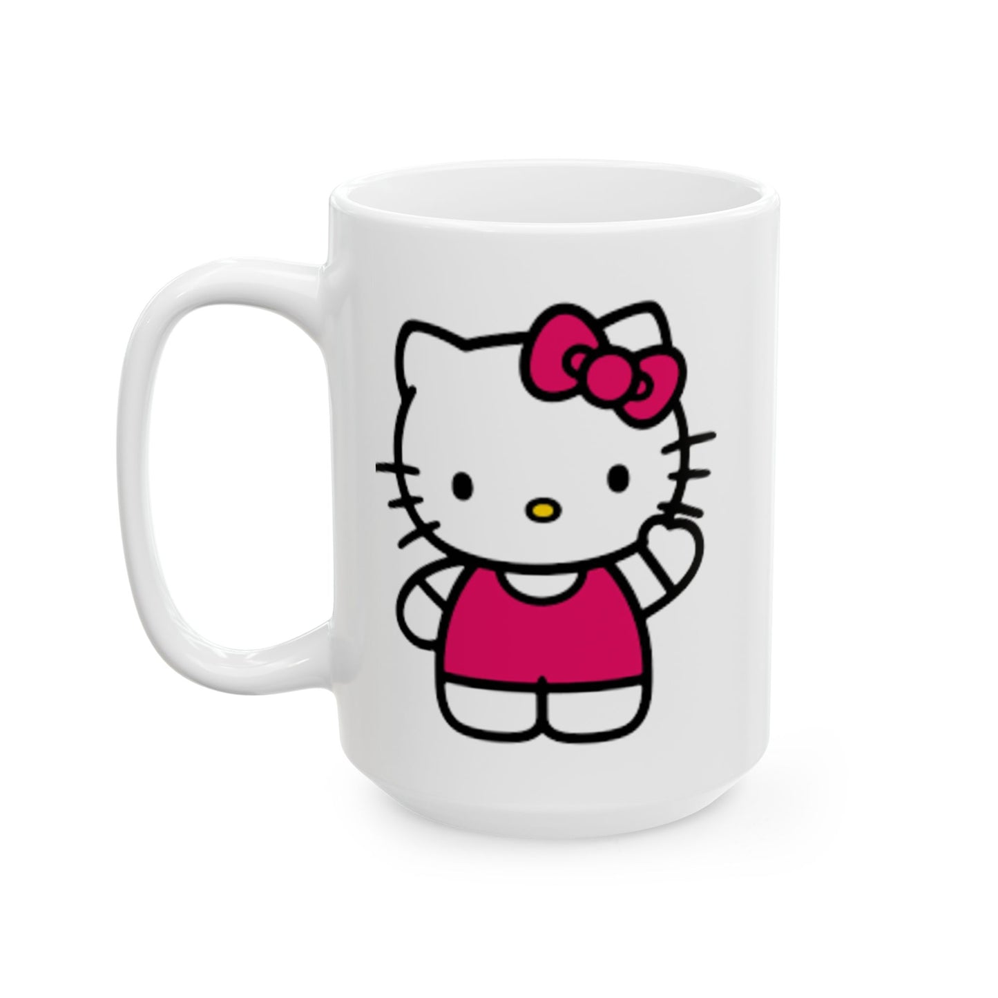 Hello Kitty Ceramic Mug — Cute Pink Character Coffee Cup (11oz, 15oz)