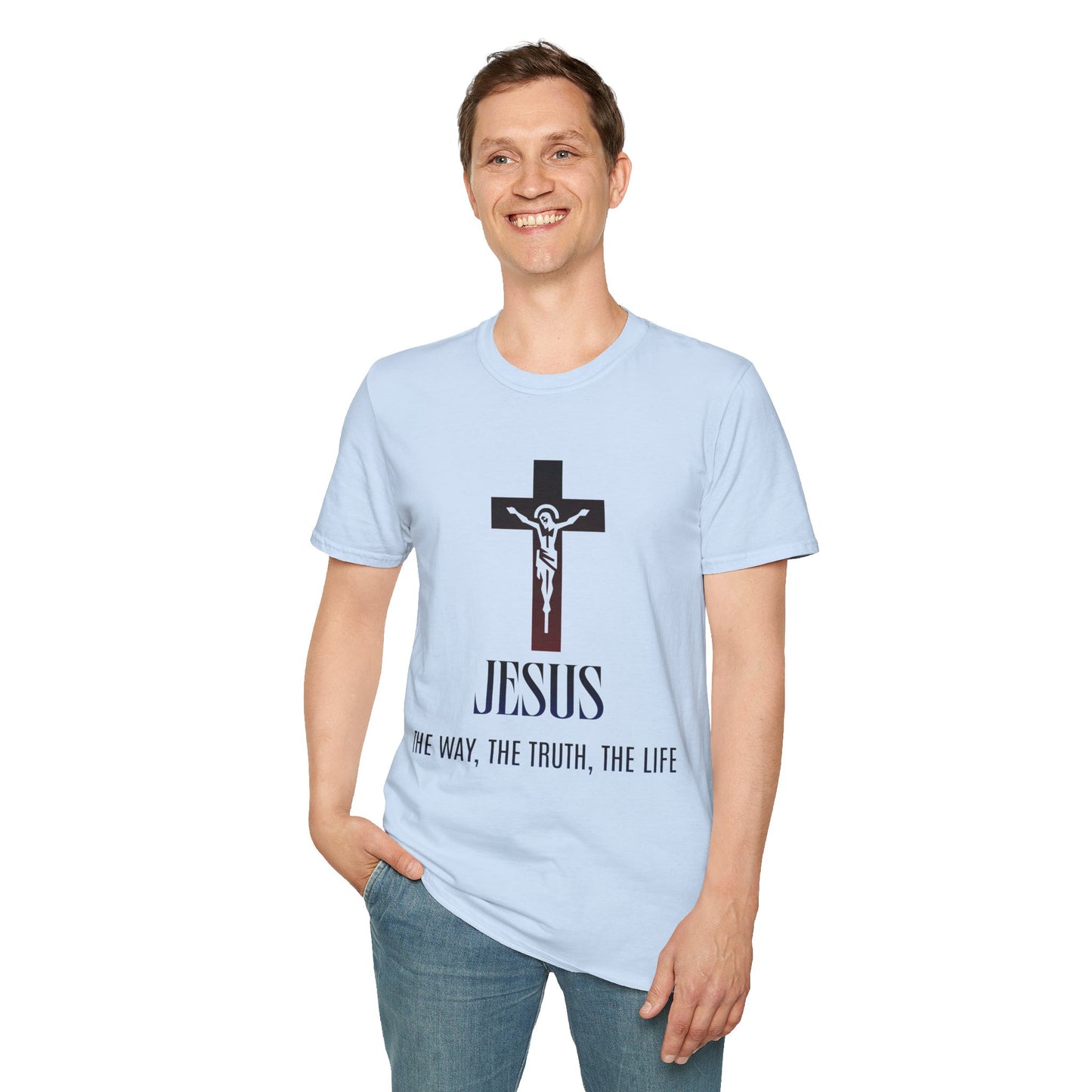 Jesus Cross T-Shirt — "The Way, The Truth, The Life" Christian Tee