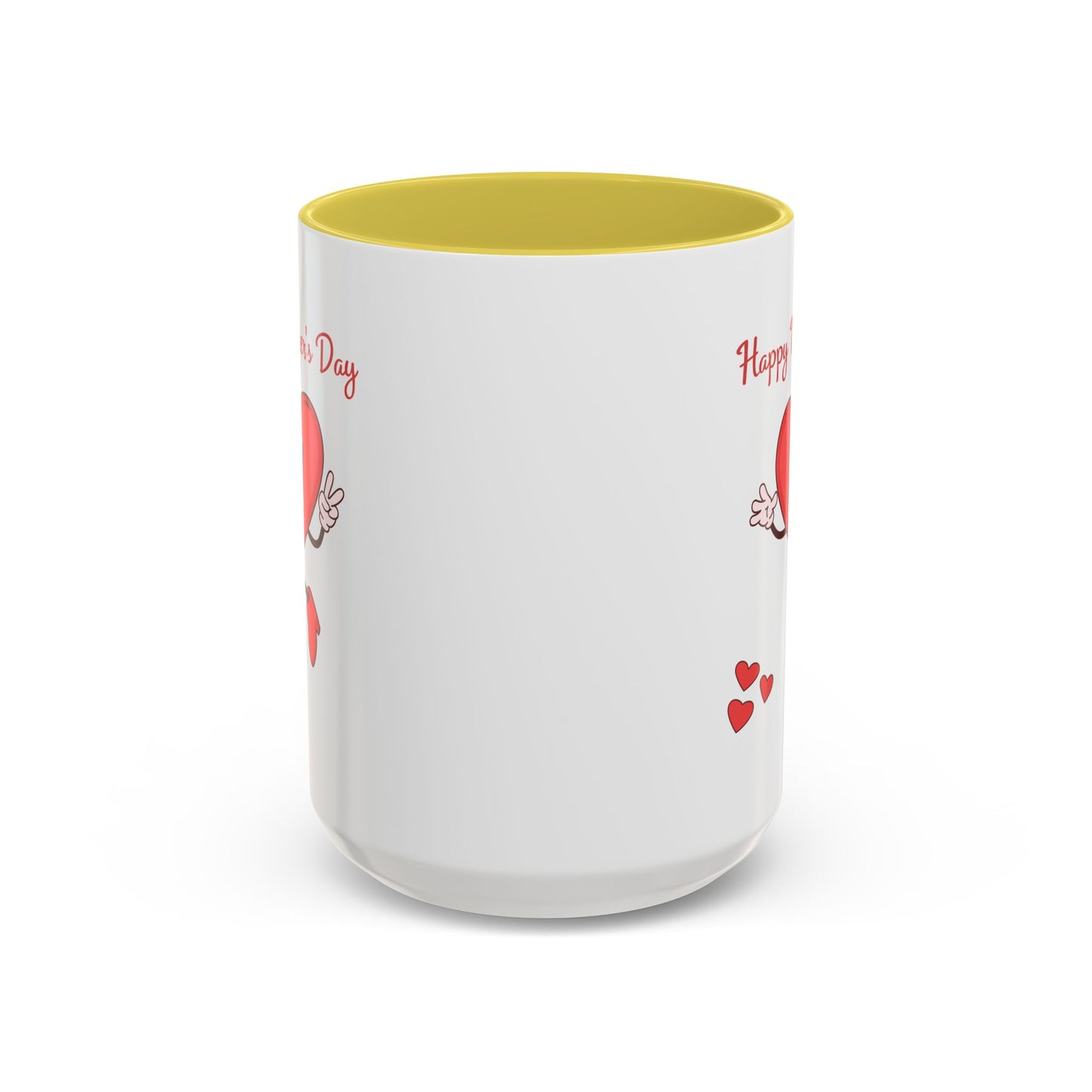 Happy Mother's Day Heart Mug — Cute Retro Heart Mom Coffee Cup (11oz, 15oz)