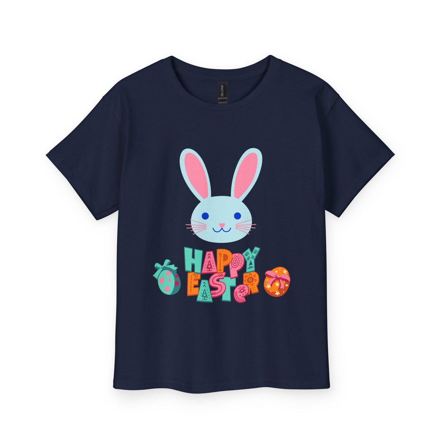 Kids' Happy Easter Bunny T-Shirt — Cute Pastel Easter Egg Design